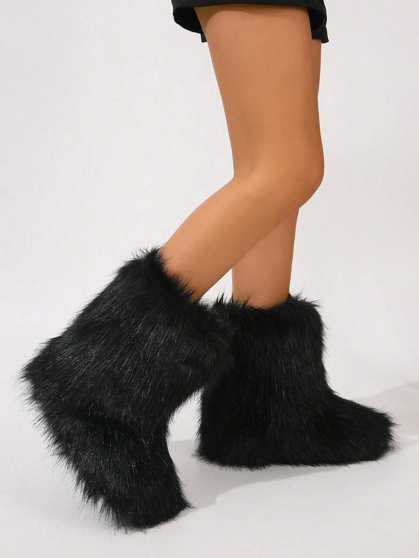 Cardigan,Women Winter Boots - Fashionable Mid-Calf Boots
