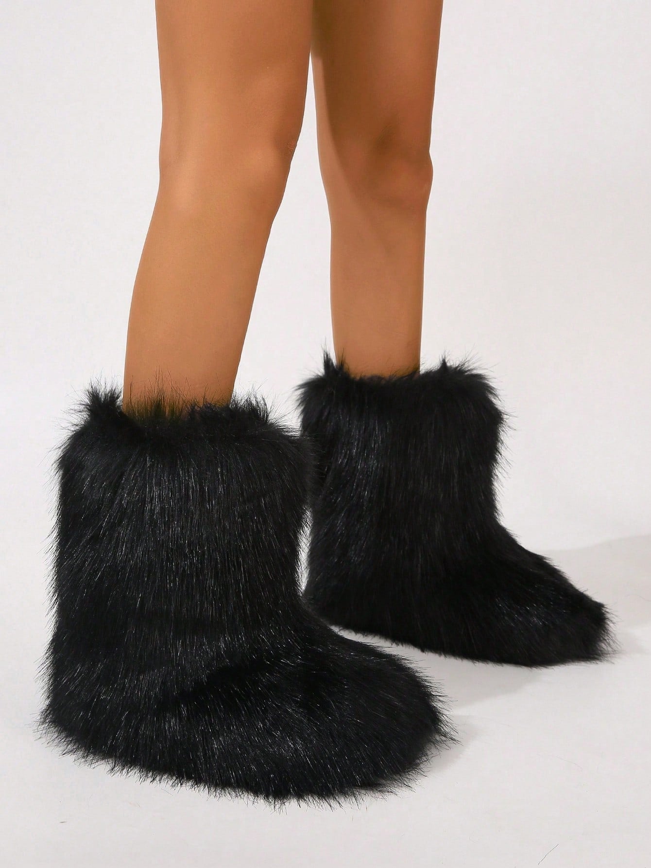Cardigan,Women Winter Boots - Fashionable Mid-Calf Boots