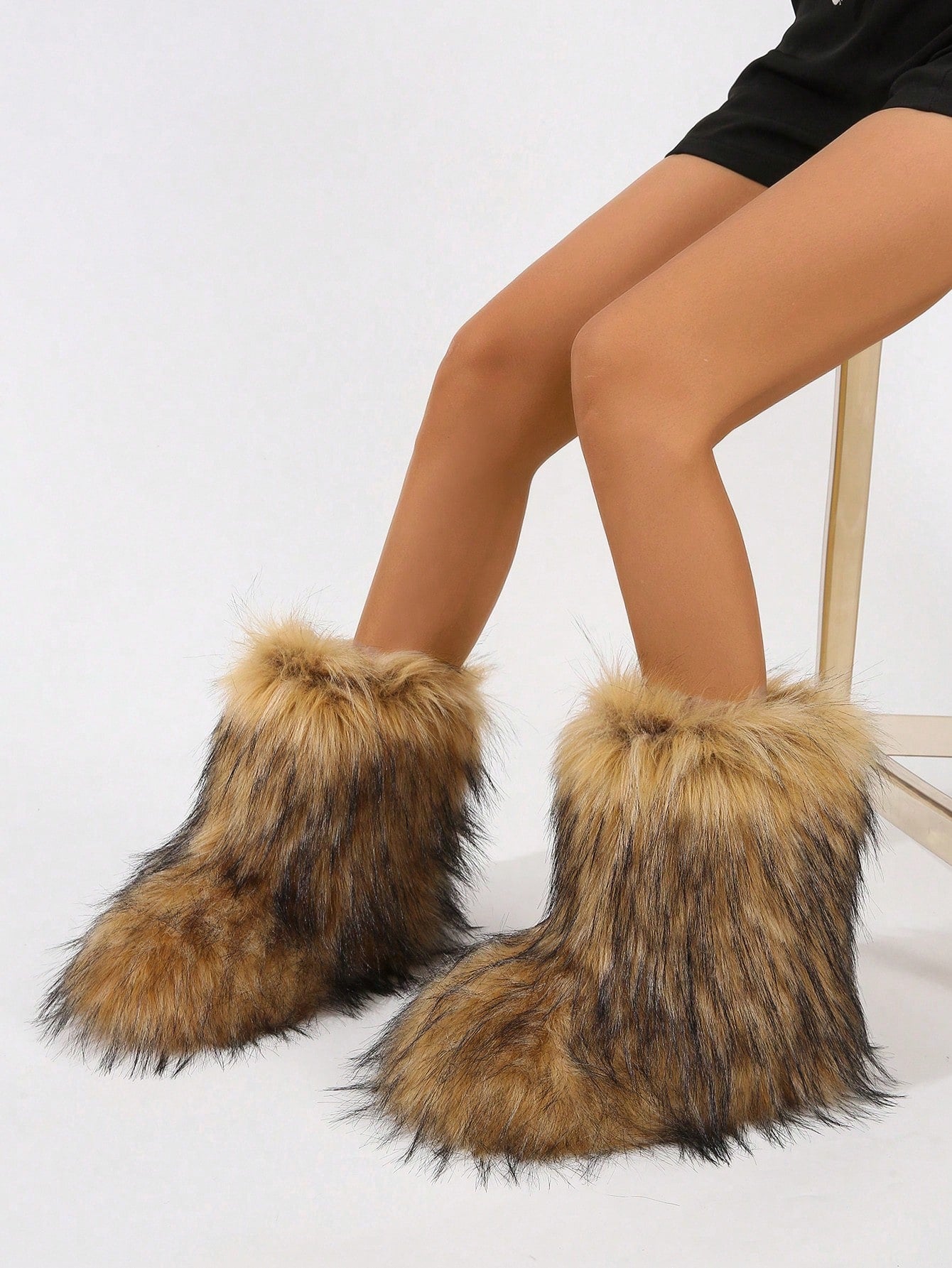Cardigan,Women Winter Boots - Fashionable Mid-Calf Boots