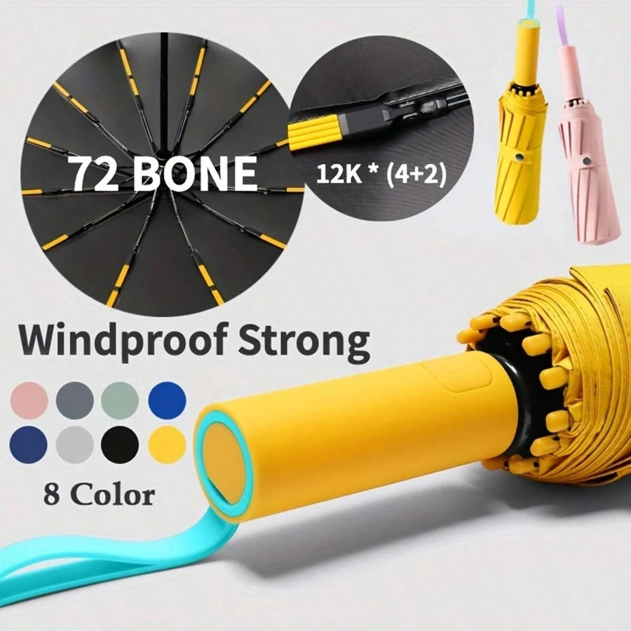 72 Bone Super Strong Windproof Automatic Sun Umbrella For Men Women Large Rainproof Sun-Proof UV Protection Folding Umbrellas