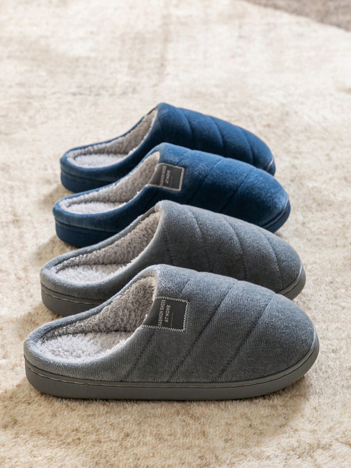 Warm And Comfortable Plush Slippers, Non-Slip Indoor Shoes