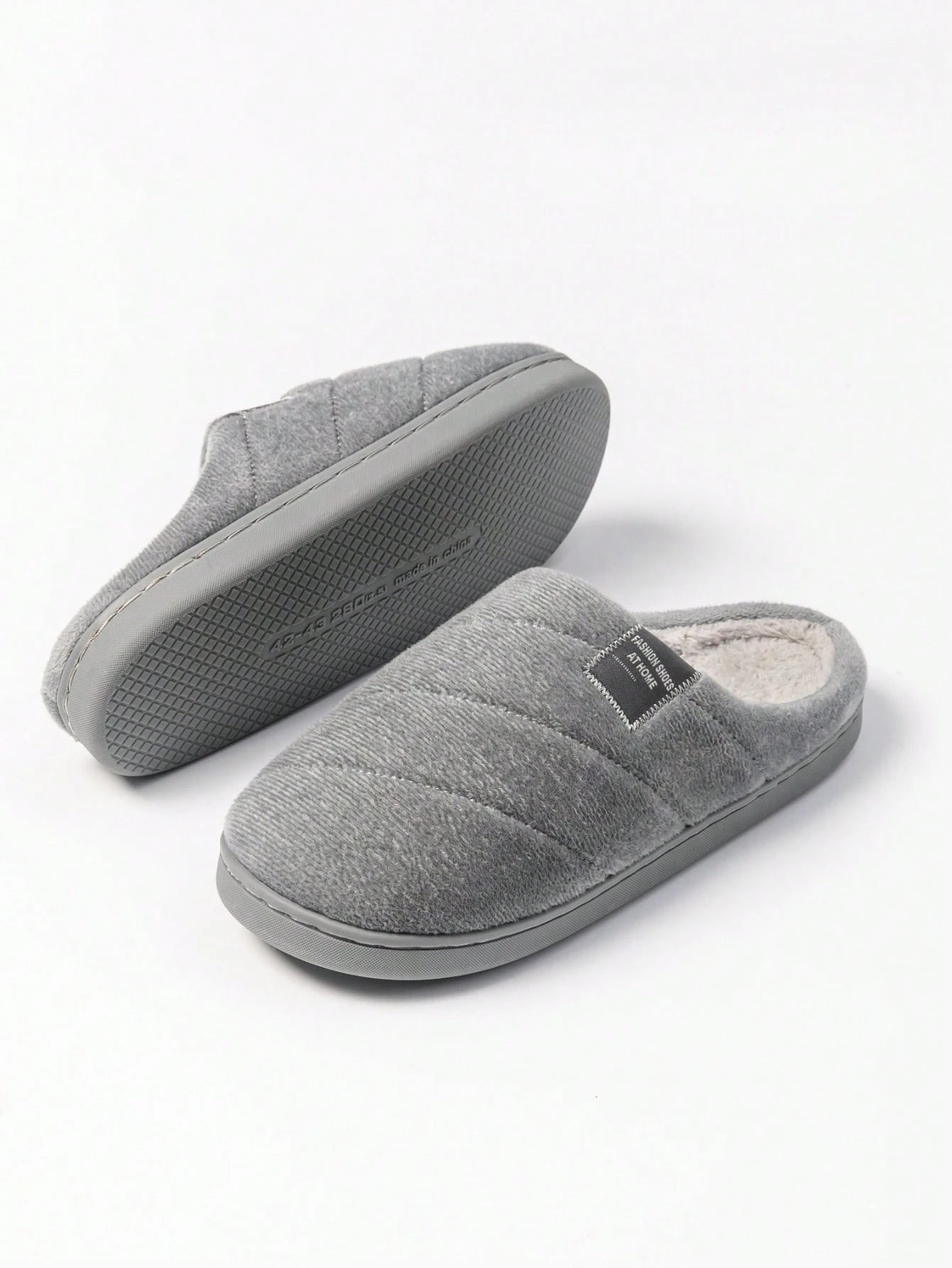 Warm And Comfortable Plush Slippers, Non-Slip Indoor Shoes