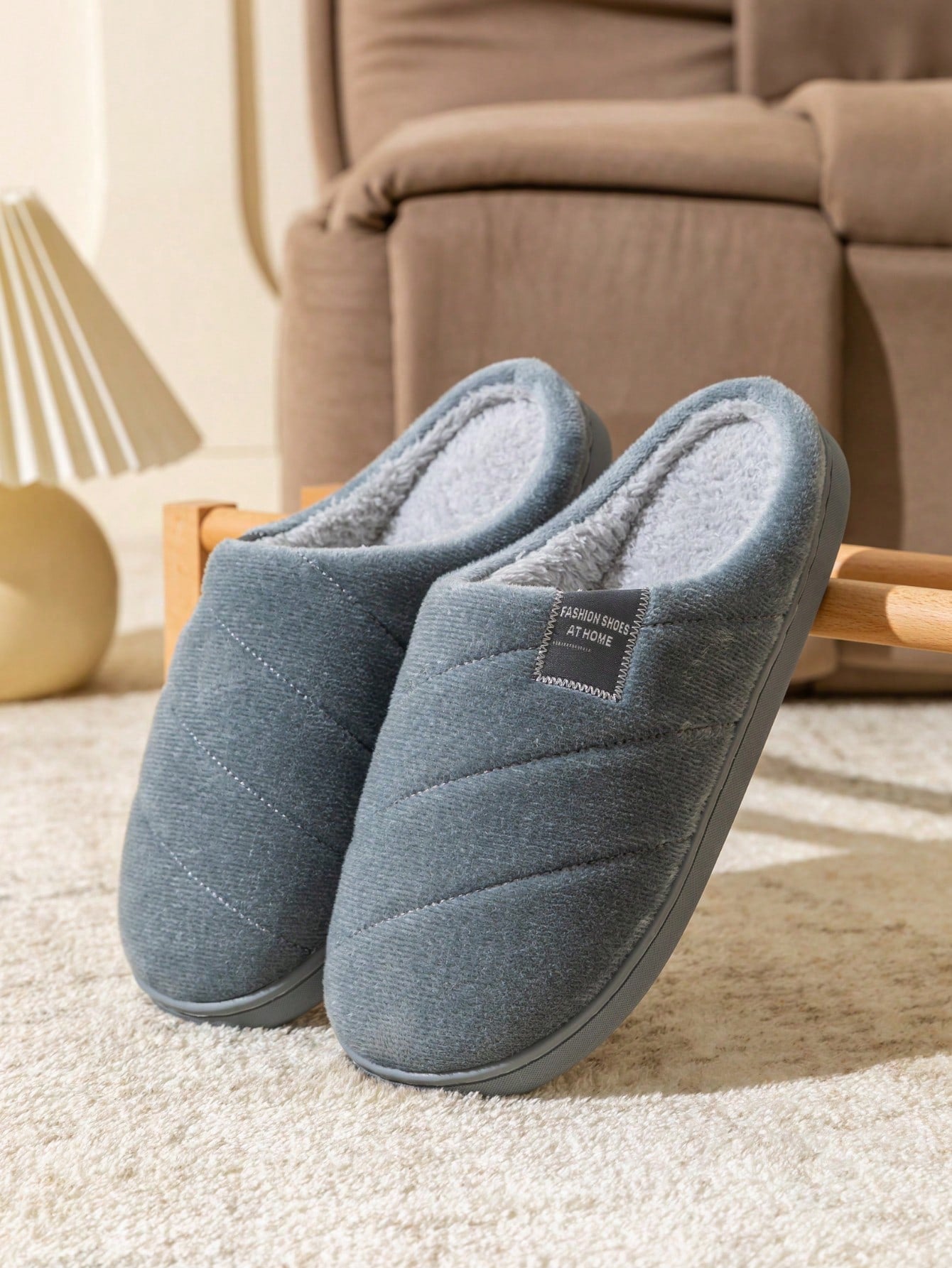 Warm And Comfortable Plush Slippers, Non-Slip Indoor Shoes