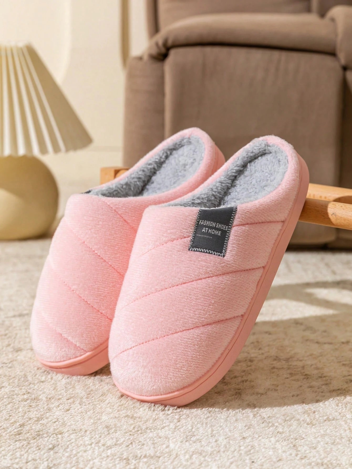 Warm And Comfortable Plush Slippers, Non-Slip Indoor Shoes