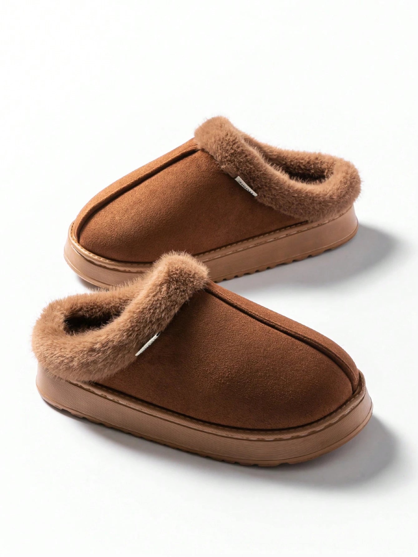Fashionable & Cozy Men's Coffee Fuzzy Slippers