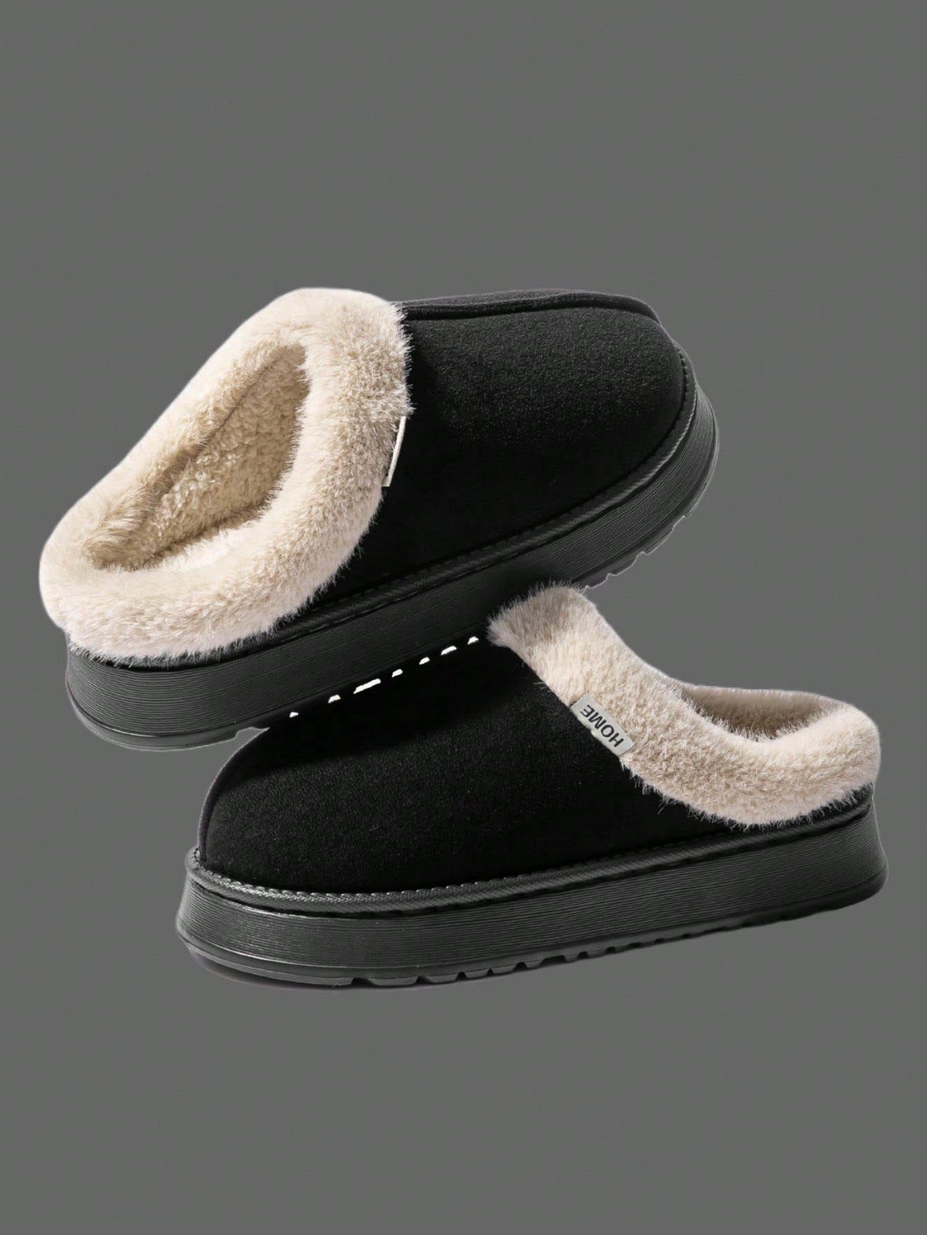 Fashionable & Cozy Men's Coffee Fuzzy Slippers