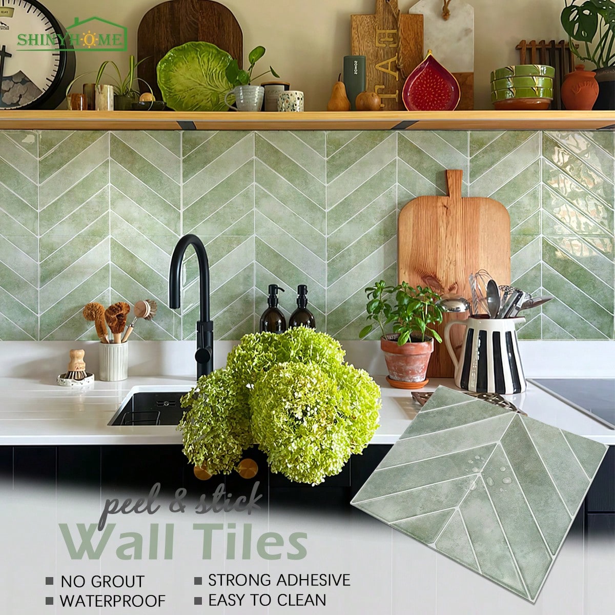 Self Adhesive Wall Tile - 3D Adhesive Peel And Stick Tile Backsplash For Kitchen, Bathroom, Waterproof And Oil-Proof Wall Tiles Stickers Sticker Personalised Stickers Kitchen Decor