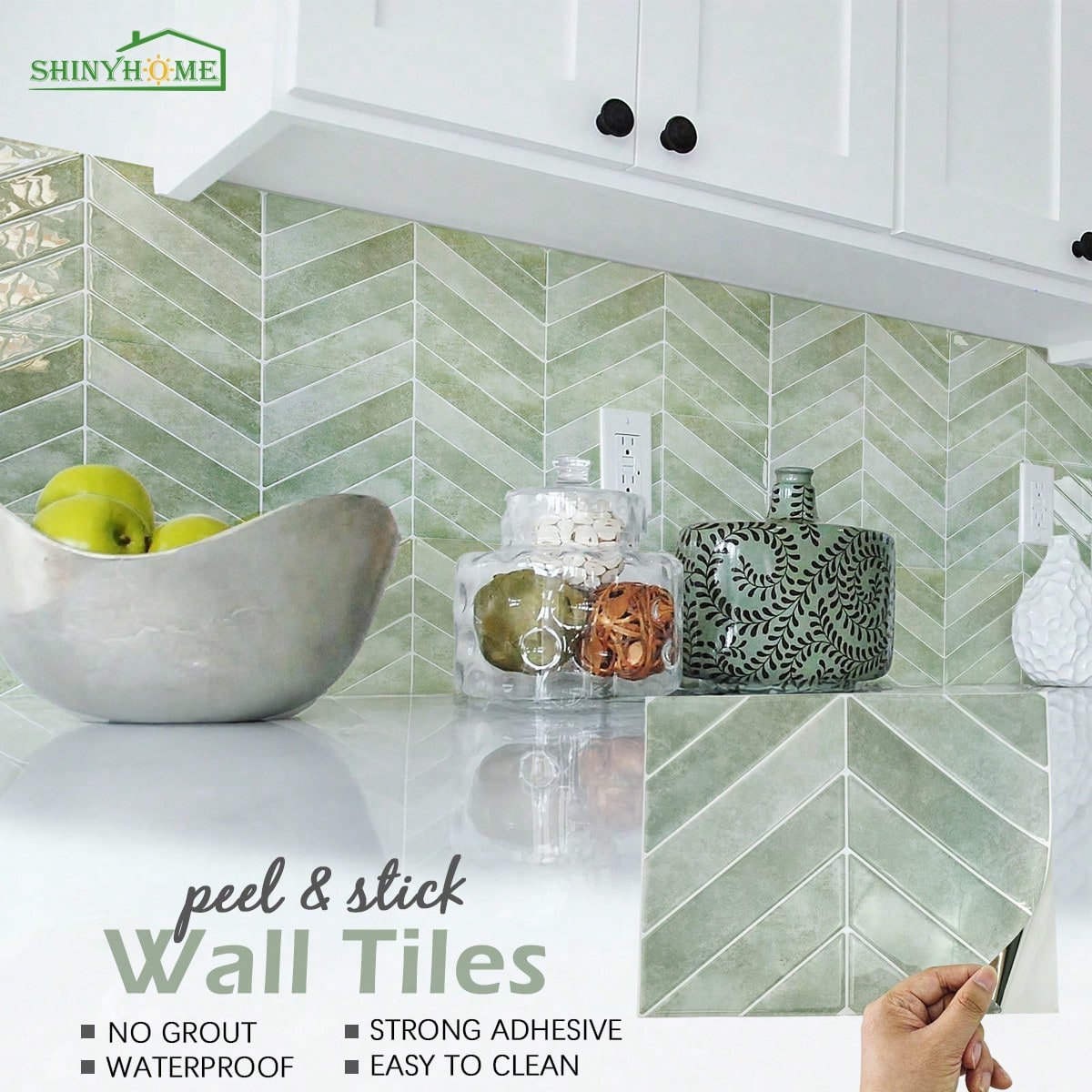 Self Adhesive Wall Tile - 3D Adhesive Peel And Stick Tile Backsplash For Kitchen, Bathroom, Waterproof And Oil-Proof Wall Tiles Stickers Sticker Personalised Stickers Kitchen Decor