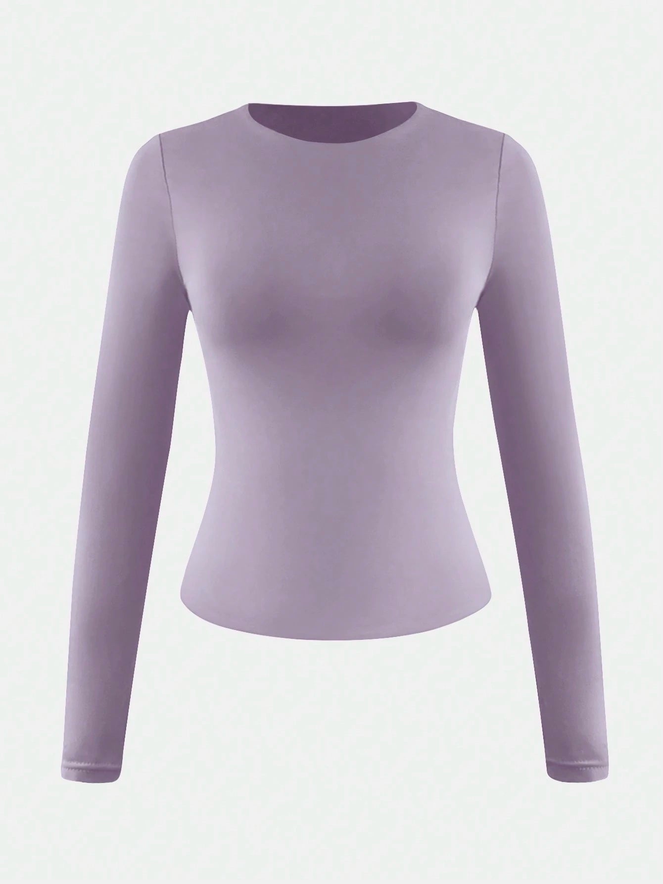Women's Elastic Fitted White Top, Casual Nightclub Long Sleeve Bright Red T-Shirt, Autumn/Winter/Spring
