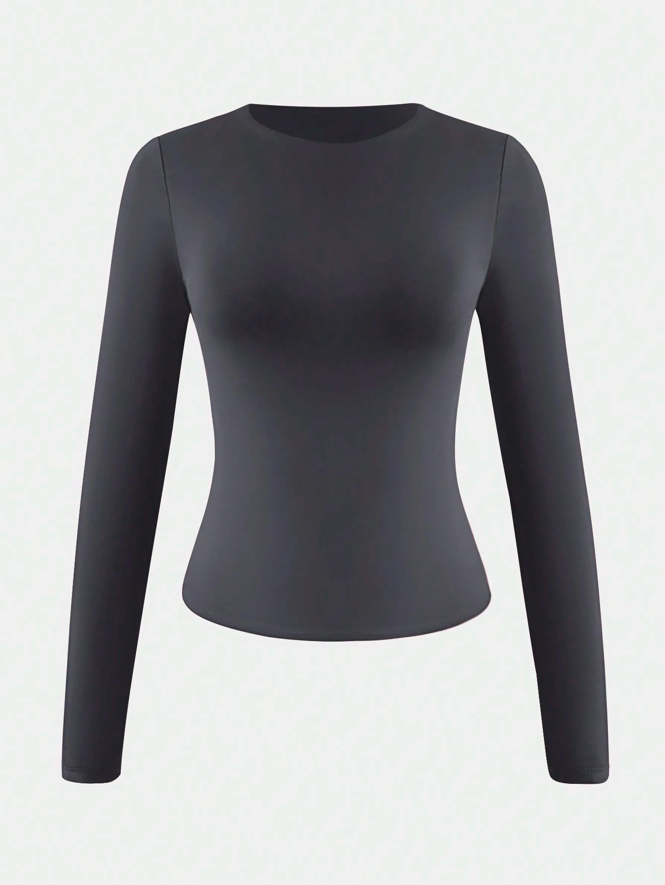 Women's Elastic Fitted White Top, Casual Nightclub Long Sleeve Bright Red T-Shirt, Autumn/Winter/Spring