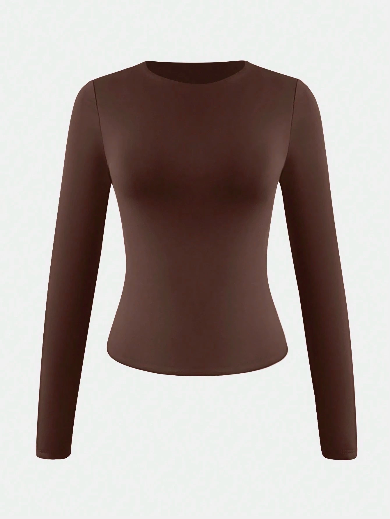 Women's Elastic Fitted White Top, Casual Nightclub Long Sleeve Bright Red T-Shirt, Autumn/Winter/Spring