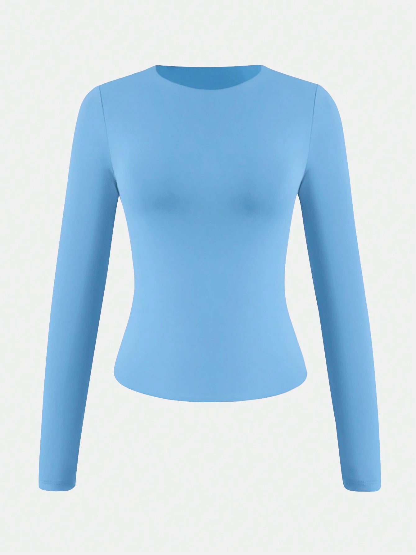Women's Elastic Fitted White Top, Casual Nightclub Long Sleeve Bright Red T-Shirt, Autumn/Winter/Spring
