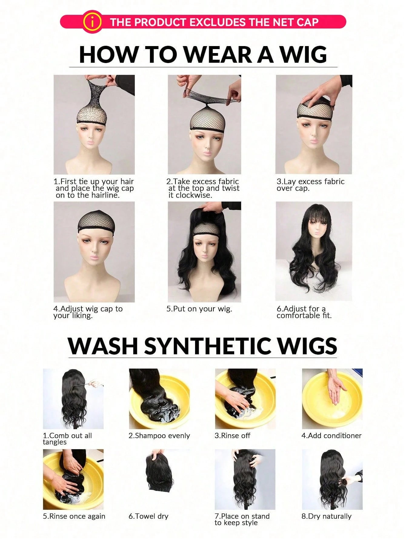 13"X4" 24" Straight Black Color Lace Front Wig For Women - Heat Resistant Synthetic Hair, Pre-Plucked Natural Hairline And Youthful Hair