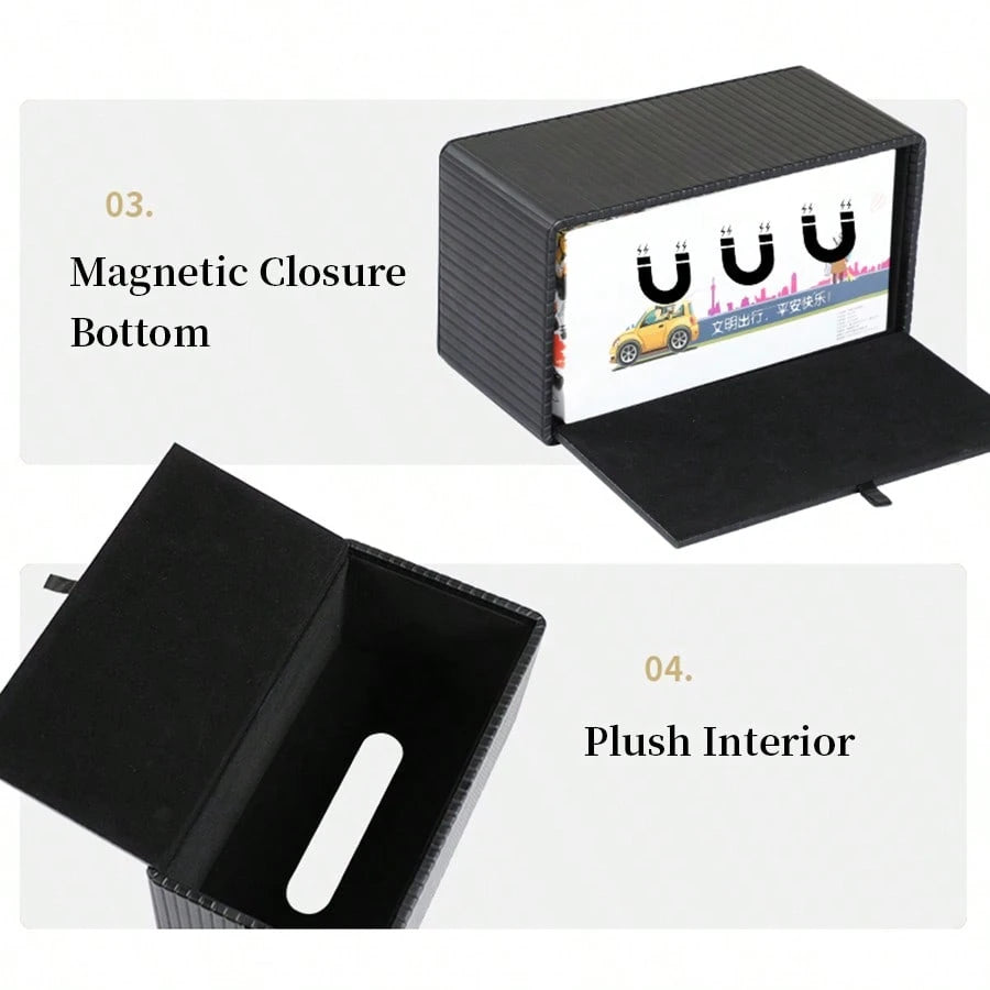 Plus Size Tissue Box Cover,PU Leather Rectangular Tissue Box Holder,Napkin Dispenser,Decorative Holder/Organizer For Bathroom Vanity Countertop, Nightstand, Coffee Table, Home,Office Desk & Car