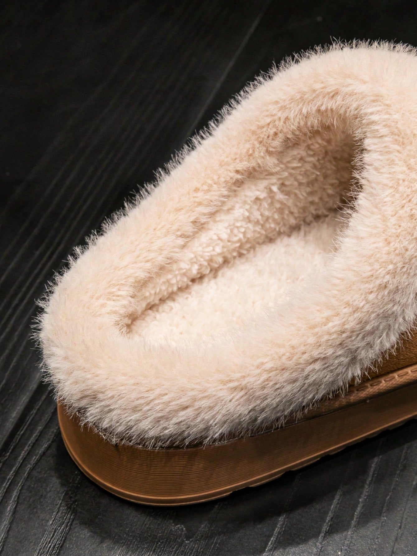 Women's Autumn inter Plush Lined Thick Sole Slippers Comfortable Non-Slip Warm Indoo utdoor Soft Luxury Fuzzy Slides
