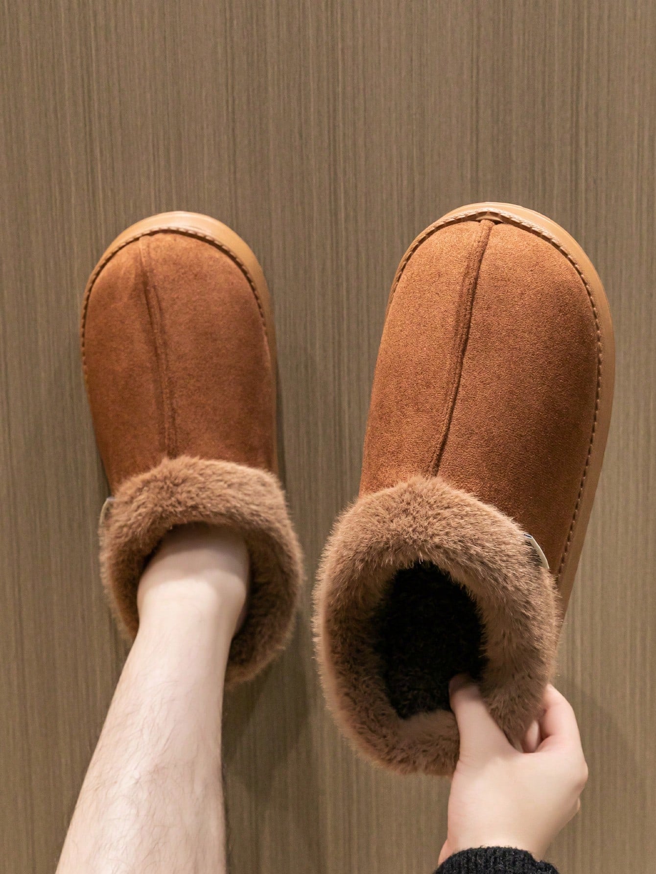 Women's Autumn inter Plush Lined Thick Sole Slippers Comfortable Non-Slip Warm Indoo utdoor Soft Luxury Fuzzy Slides