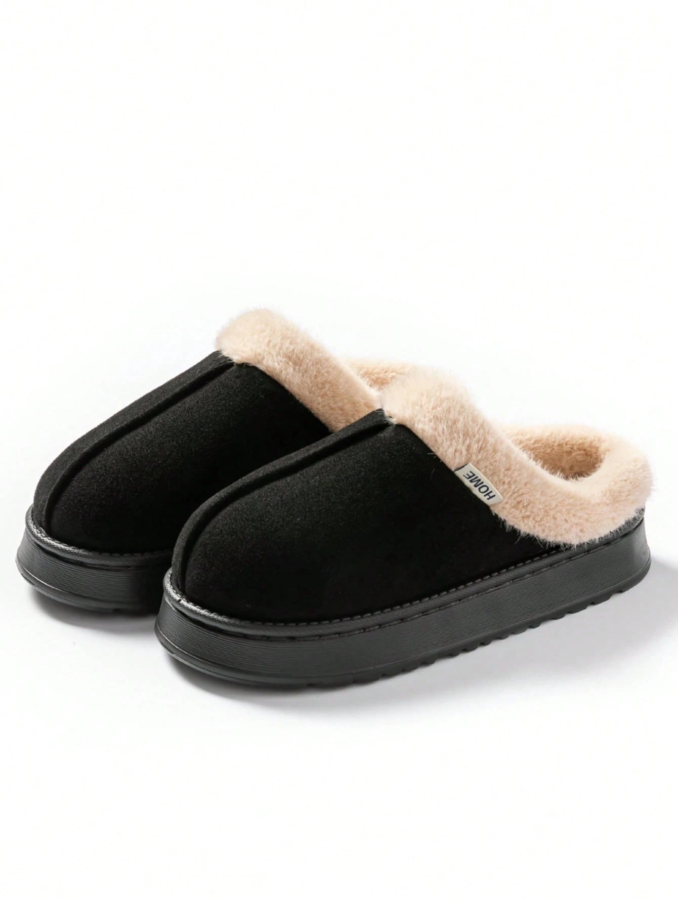 Women's Autumn inter Plush Lined Thick Sole Slippers Comfortable Non-Slip Warm Indoo utdoor Soft Luxury Fuzzy Slides