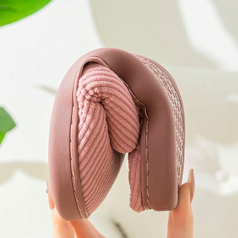 Men's Letter Decor Bedroom Slippers