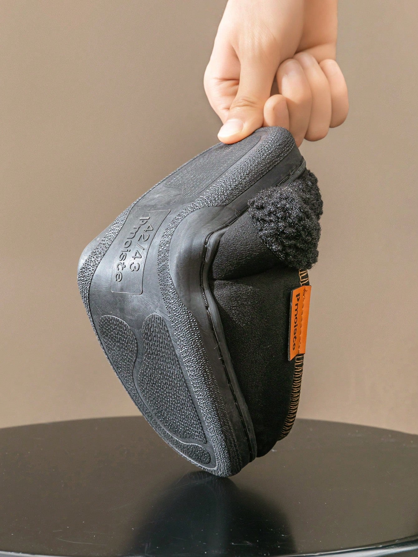 Men's Furry Patchwork Design Slippers