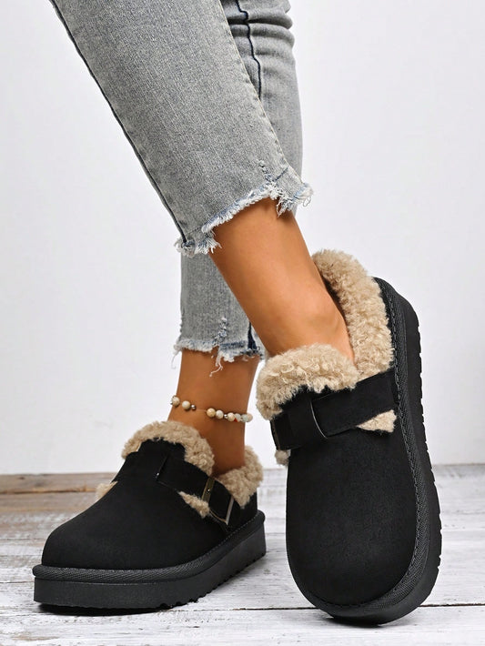 Women's Thick Sole Anti-Slip Snow Boots, Warm And Comfortable Casual Fashion