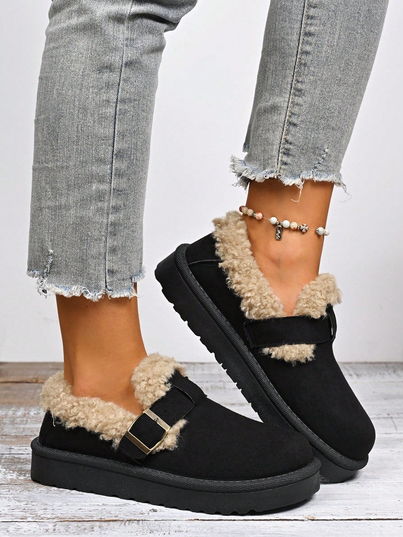 Women's Thick Sole Anti-Slip Snow Boots, Warm And Comfortable Casual Fashion