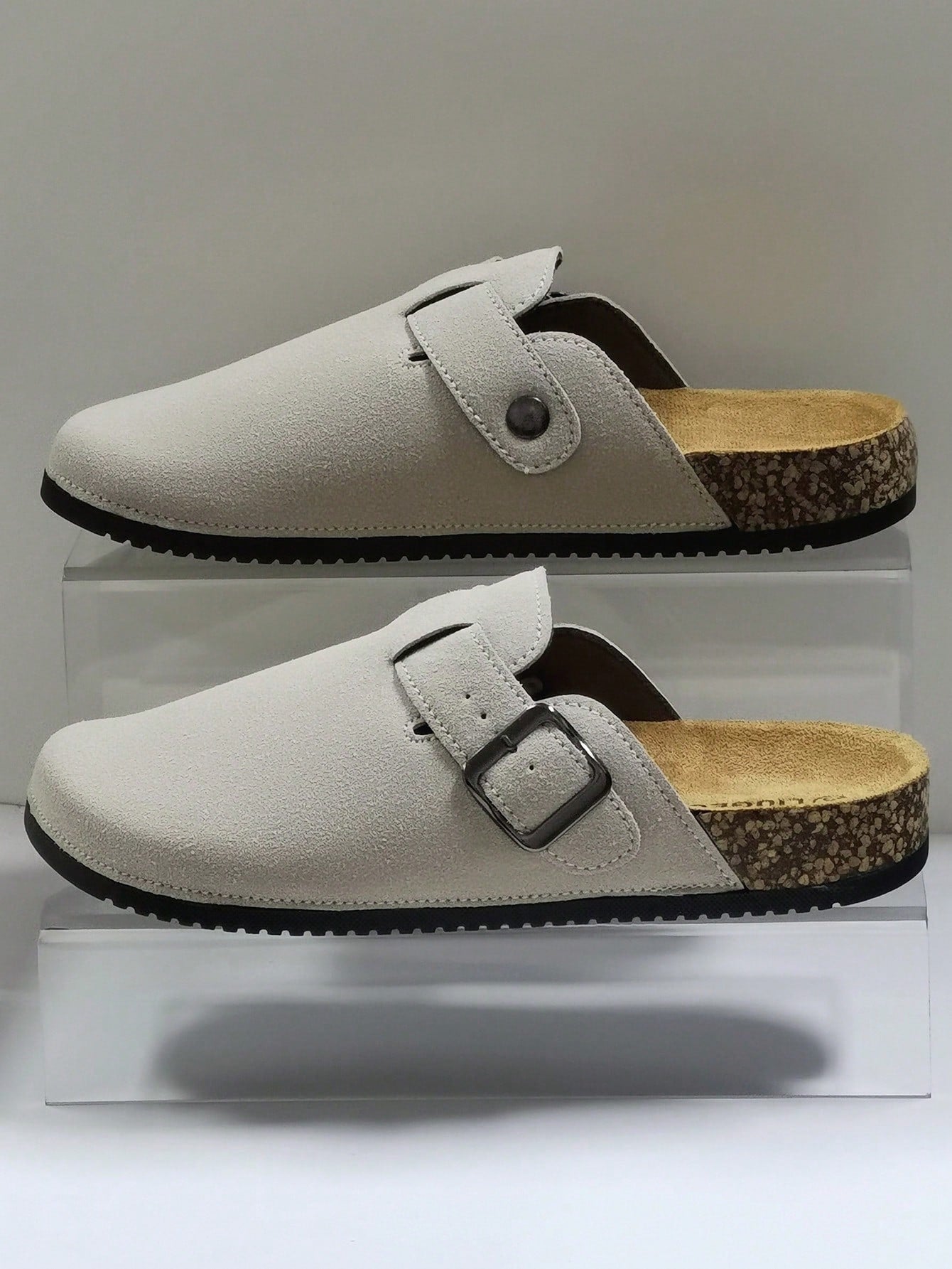 Men's Slip-On Mule Sandals, Soft Wood Casual Slippers