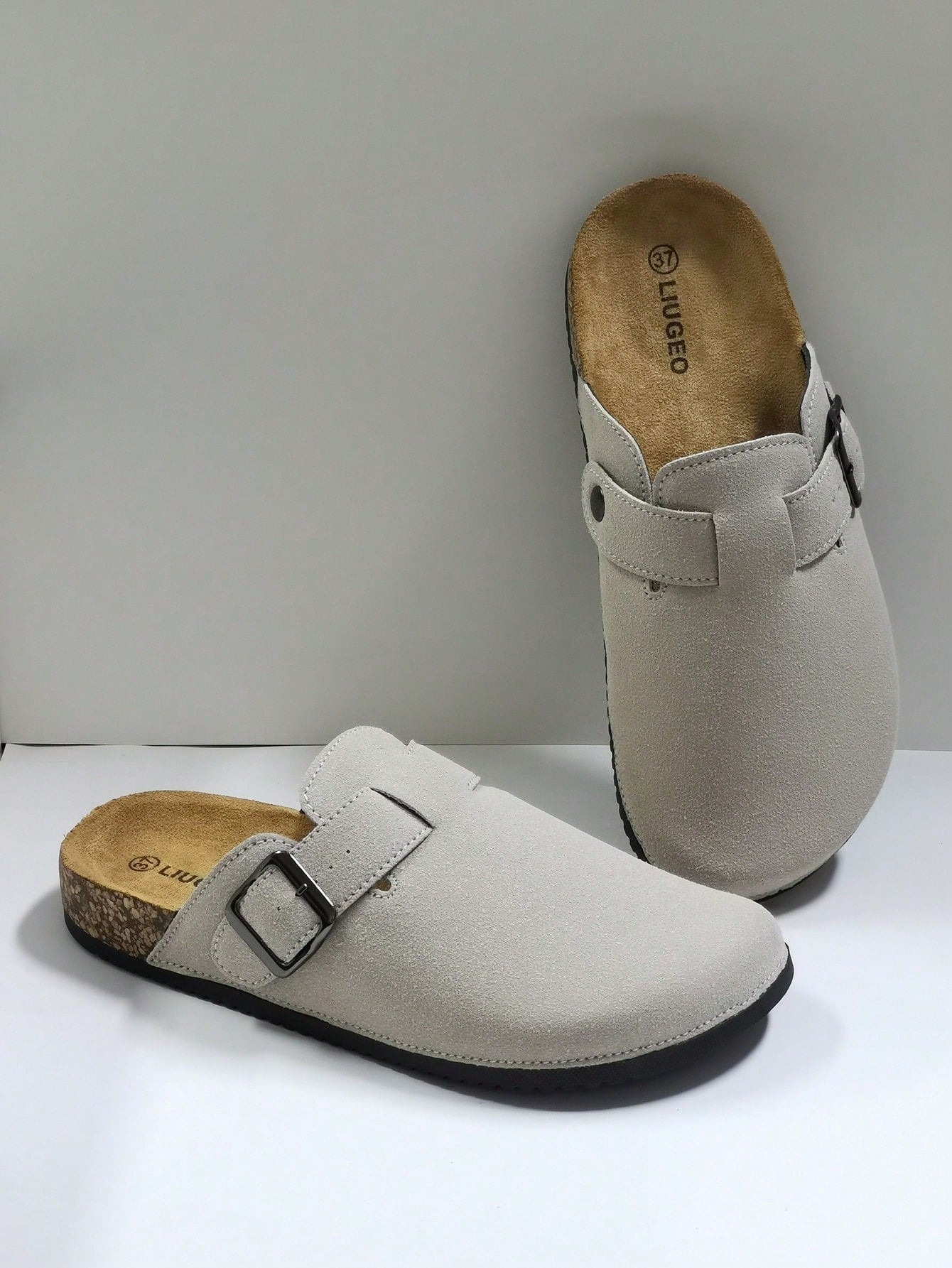 Men's Slip-On Mule Sandals, Soft Wood Casual Slippers