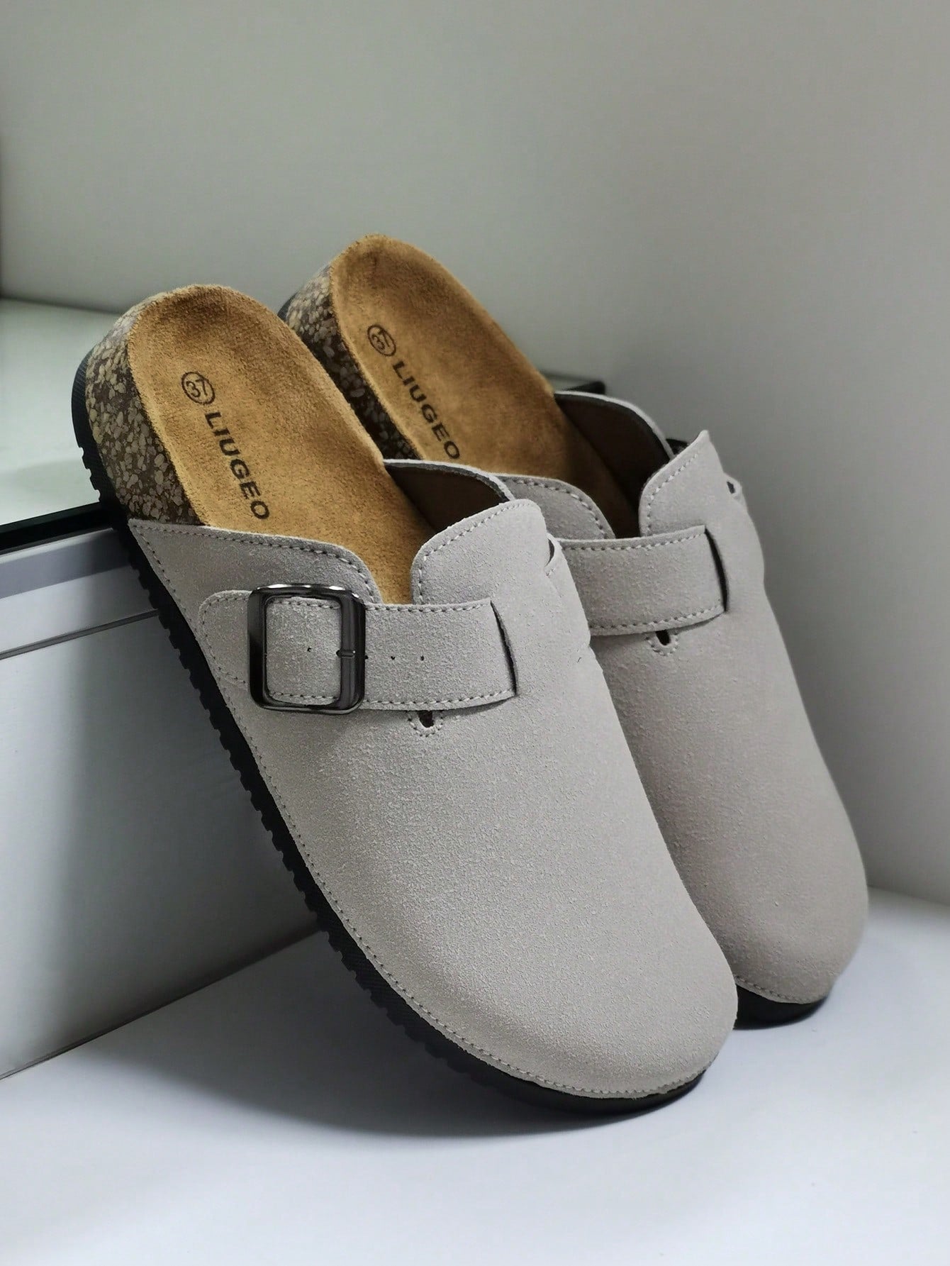 Men's Slip-On Mule Sandals, Soft Wood Casual Slippers