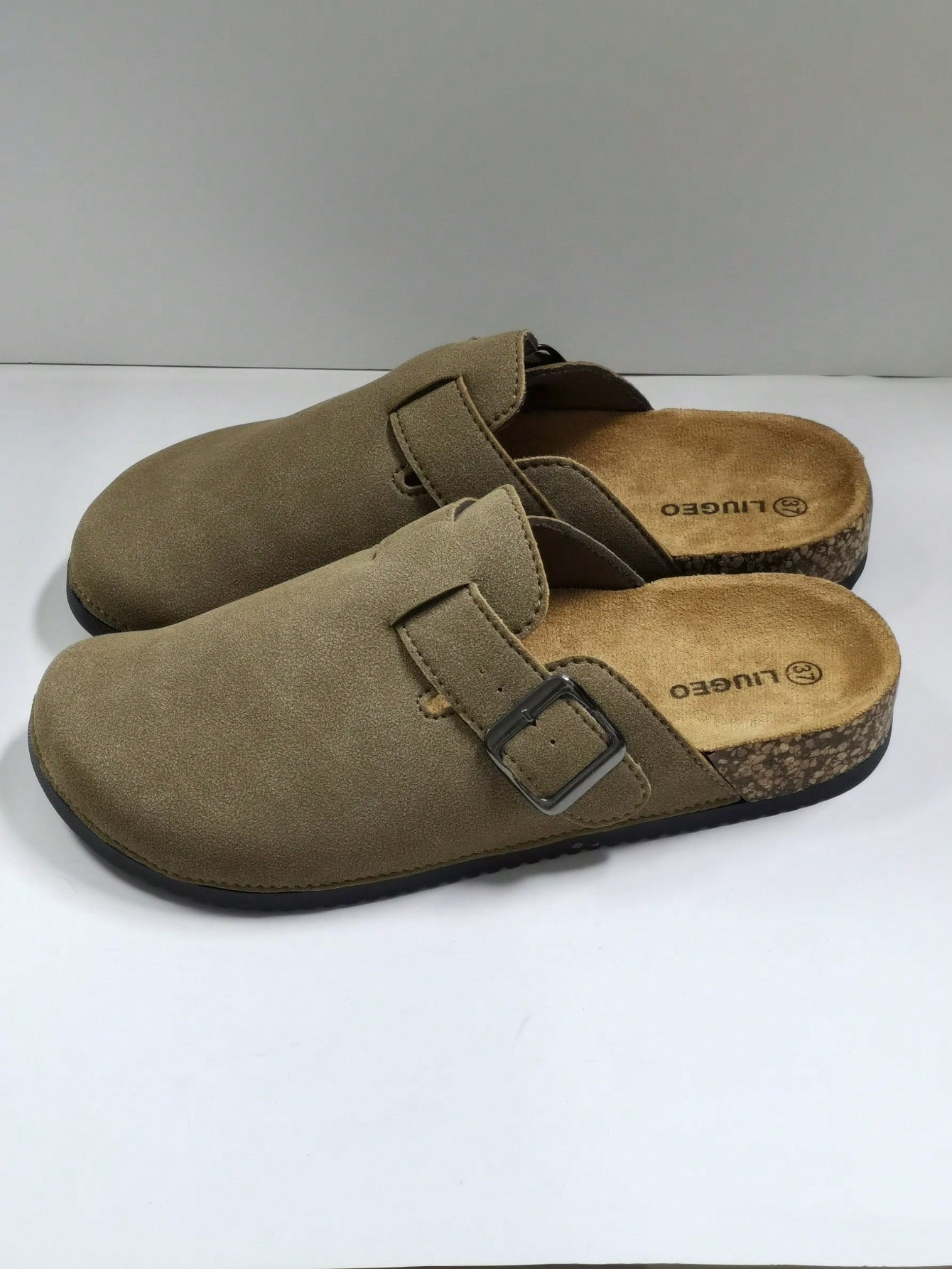 Men's Slip-On Mule Sandals, Soft Wood Casual Slippers