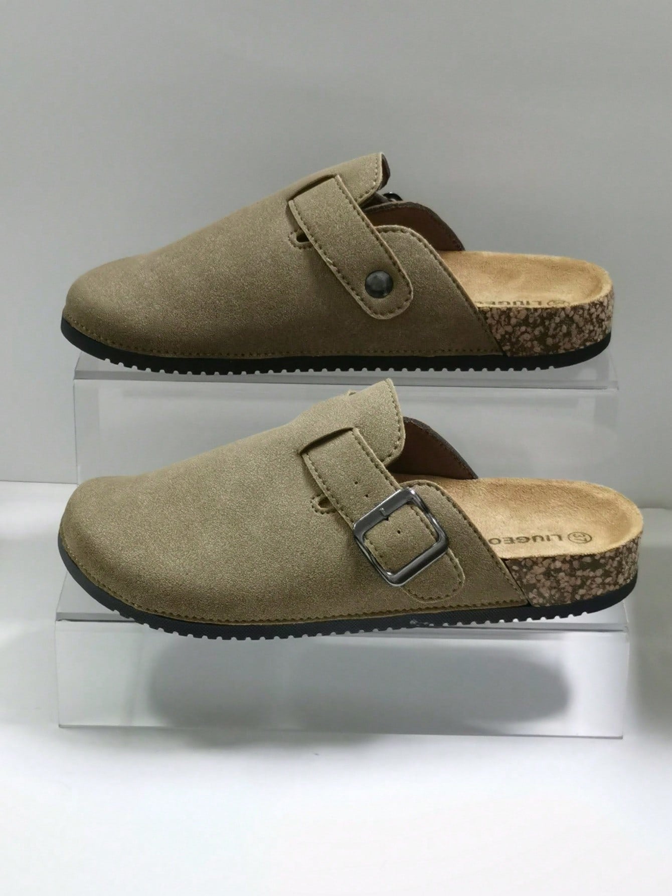 Men's Slip-On Mule Sandals, Soft Wood Casual Slippers