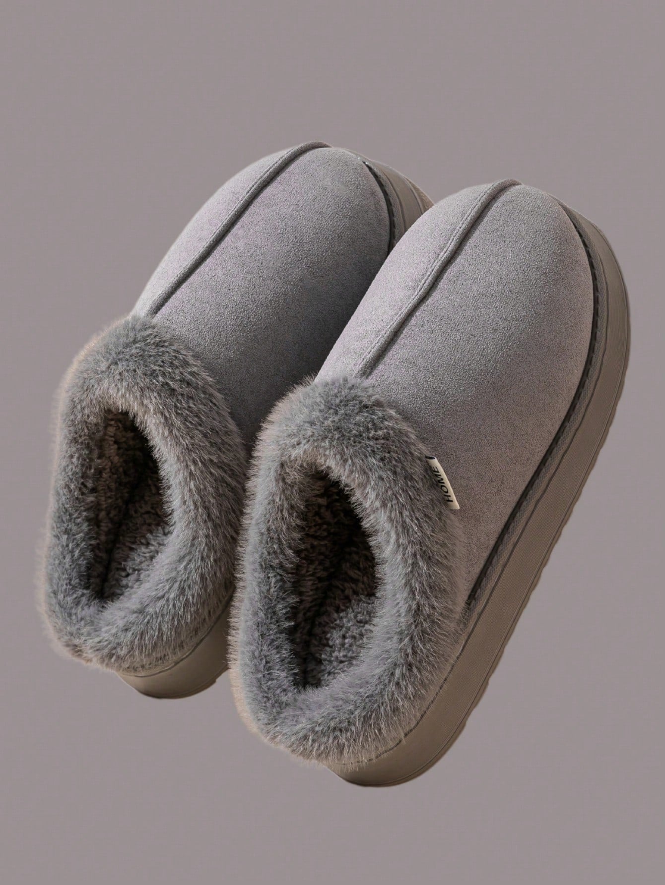 Fashionable & Cozy Men's Coffee Fuzzy Slippers