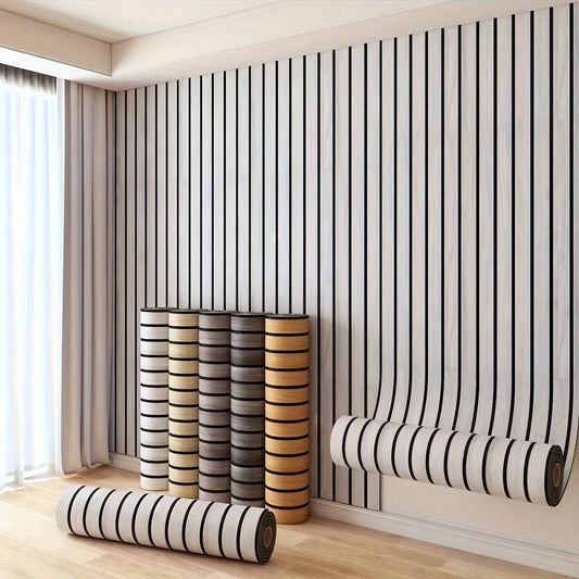 1 Roll 3D Wood Grain Wall Panel, Self-Adhesive Thickened Foam Wallpaper, Waterproof, Home Decor Wall Sticker, Peel And Stick, Easy To Clean And Cut, Suitable For Living Room, Bedroom, Dining Room And Ceiling Renovation