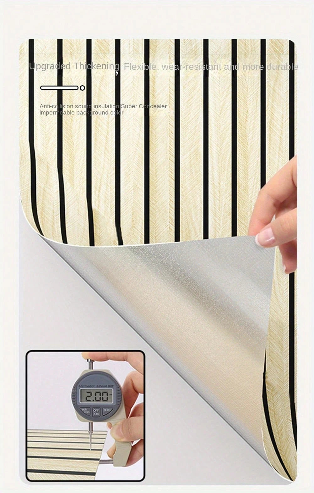 1 Roll 3D Wood Grain Wall Panel, Self-Adhesive Thickened Foam Wallpaper, Waterproof, Home Decor Wall Sticker, Peel And Stick, Easy To Clean And Cut, Suitable For Living Room, Bedroom, Dining Room And Ceiling Renovation