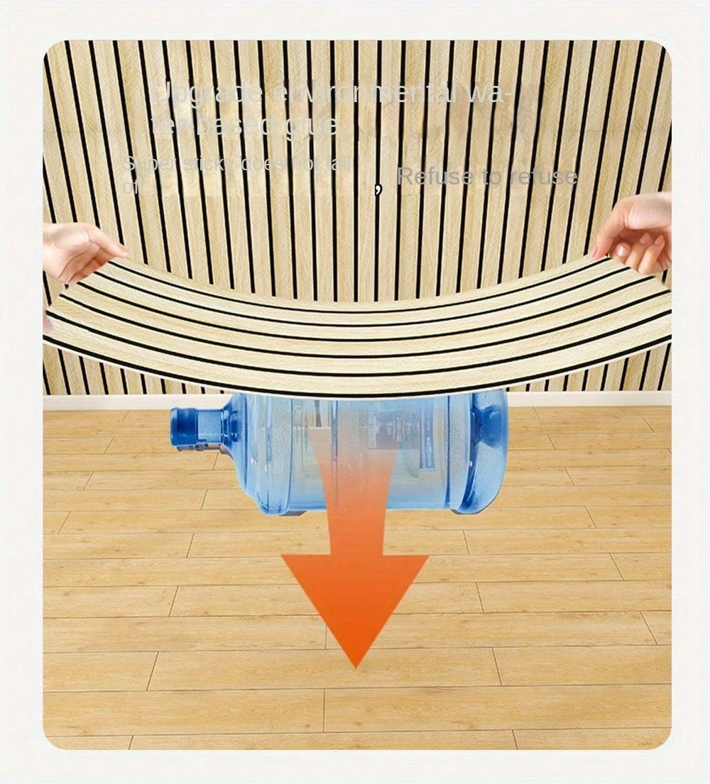 1 Roll 3D Wood Grain Wall Panel, Self-Adhesive Thickened Foam Wallpaper, Waterproof, Home Decor Wall Sticker, Peel And Stick, Easy To Clean And Cut, Suitable For Living Room, Bedroom, Dining Room And Ceiling Renovation