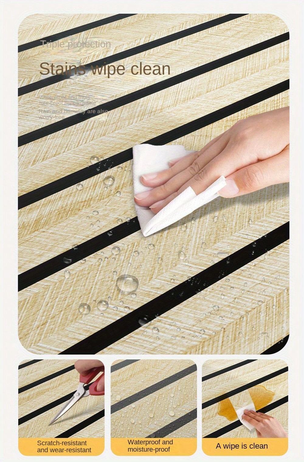 1 Roll 3D Wood Grain Wall Panel, Self-Adhesive Thickened Foam Wallpaper, Waterproof, Home Decor Wall Sticker, Peel And Stick, Easy To Clean And Cut, Suitable For Living Room, Bedroom, Dining Room And Ceiling Renovation