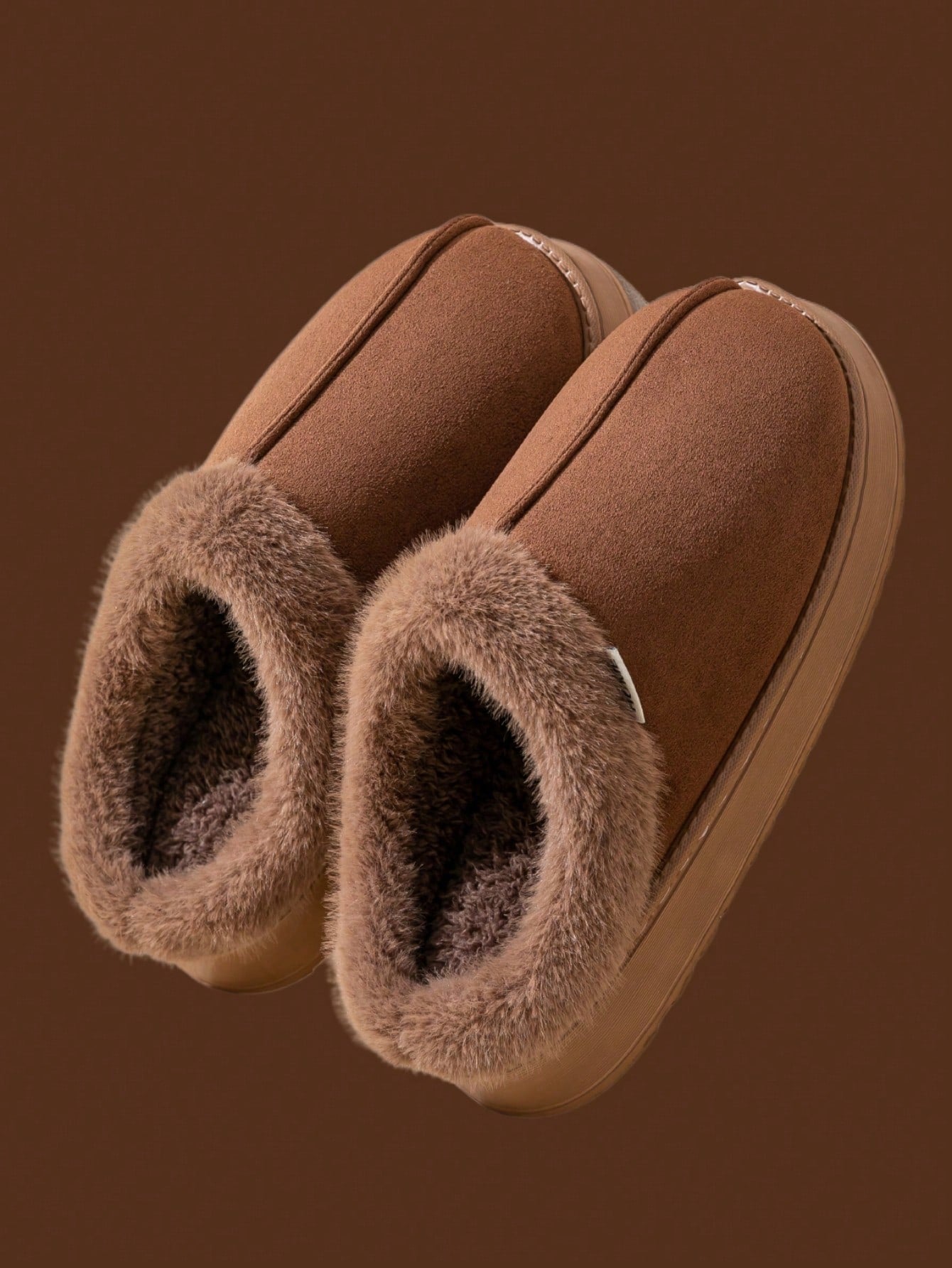 Women's Autumn inter Plush Lined Thick Sole Slippers Comfortable Non-Slip Warm Indoo utdoor Soft Luxury Fuzzy Slides