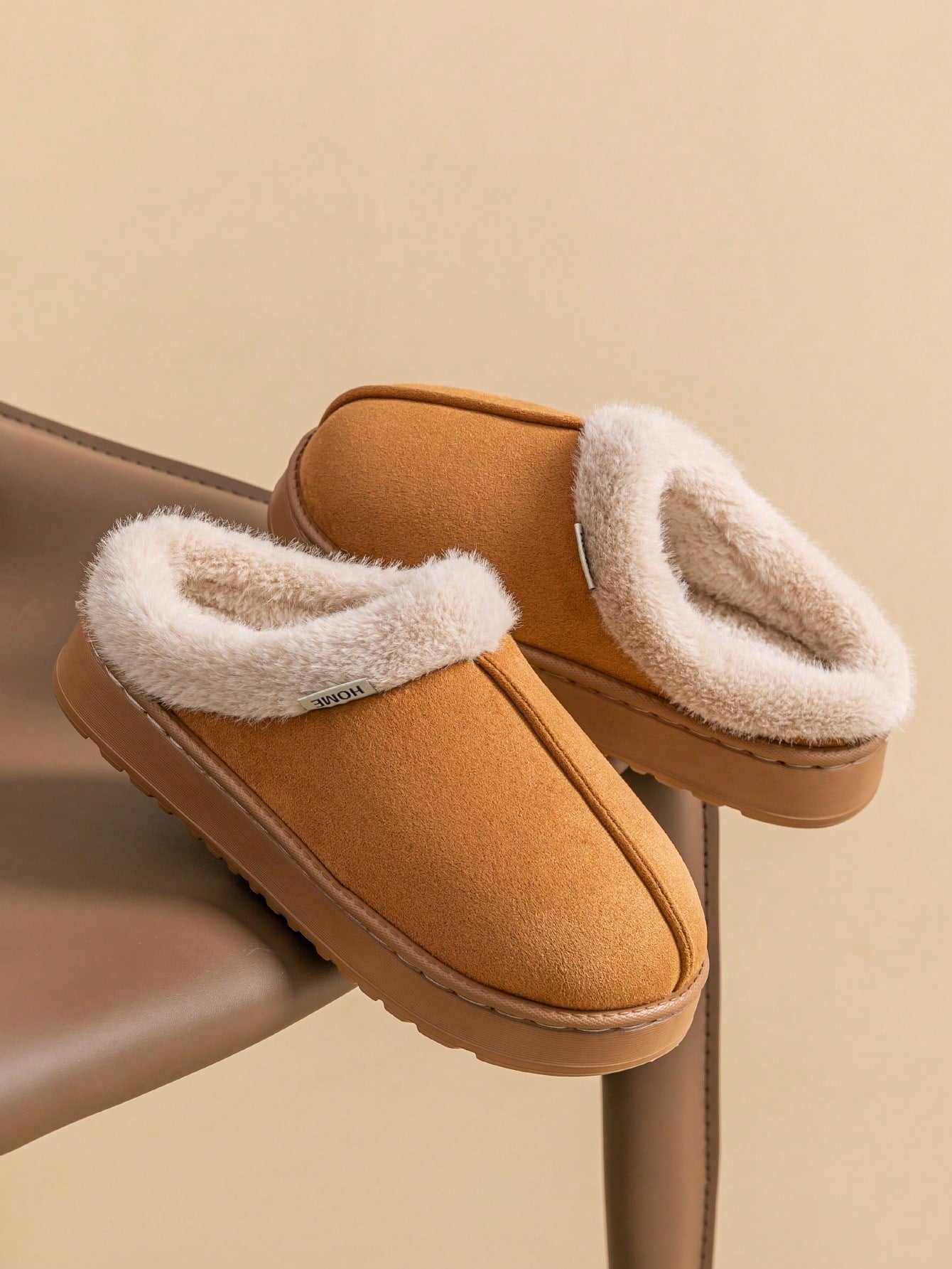 Women's Autumn inter Plush Lined Thick Sole Slippers Comfortable Non-Slip Warm Indoo utdoor Soft Luxury Fuzzy Slides