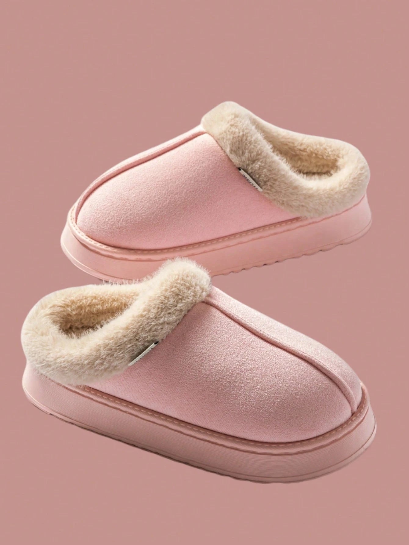 Women's Autumn inter Plush Lined Thick Sole Slippers Comfortable Non-Slip Warm Indoo utdoor Soft Luxury Fuzzy Slides