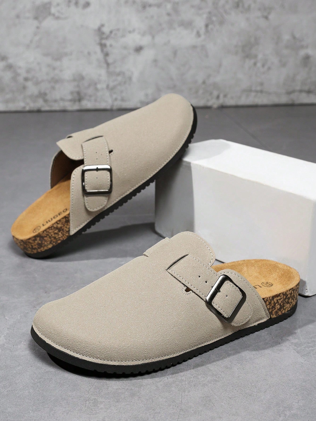 Men's Slip-On Mule Sandals, Soft Wood Casual Slippers
