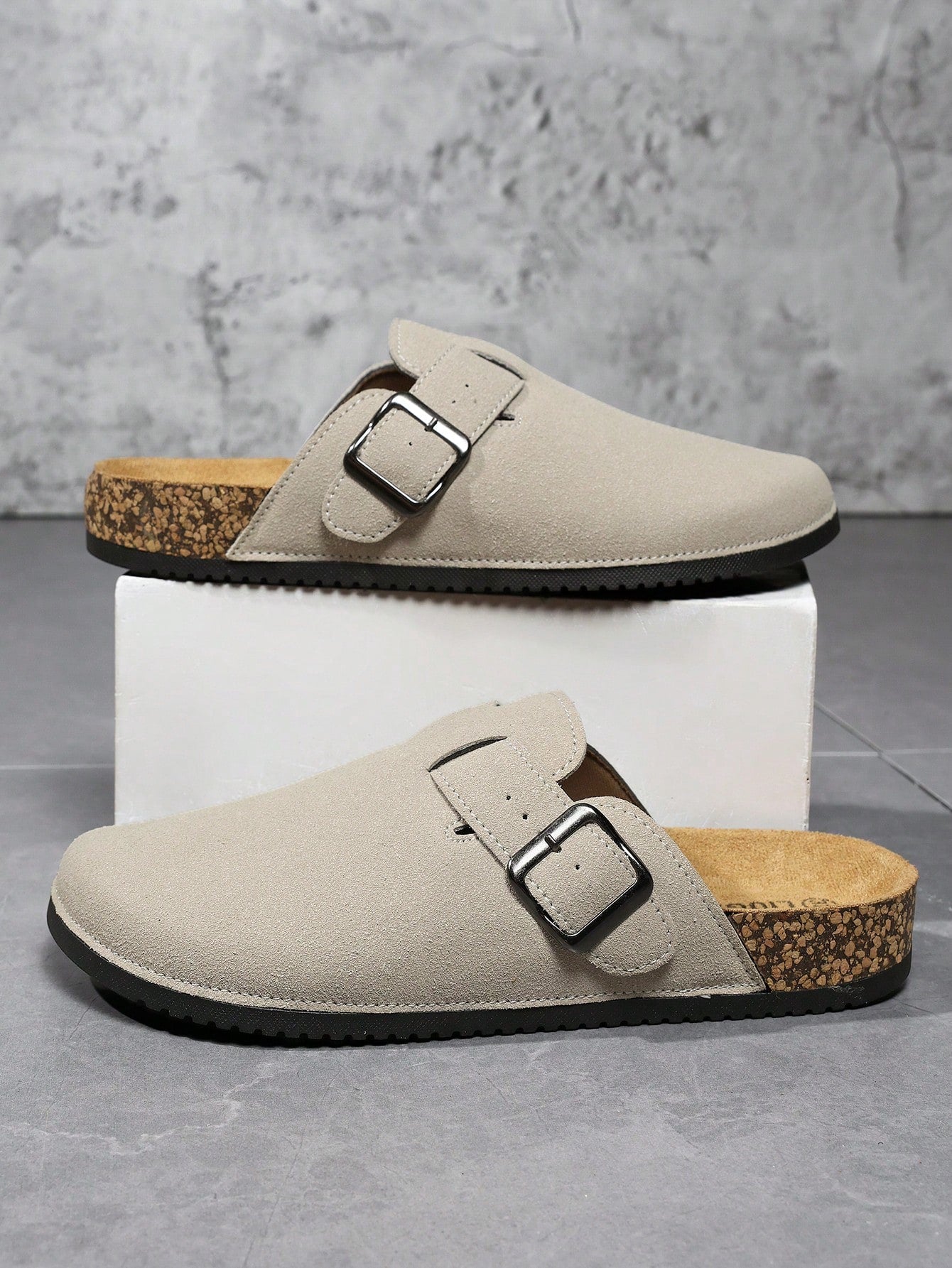 Men's Slip-On Mule Sandals, Soft Wood Casual Slippers