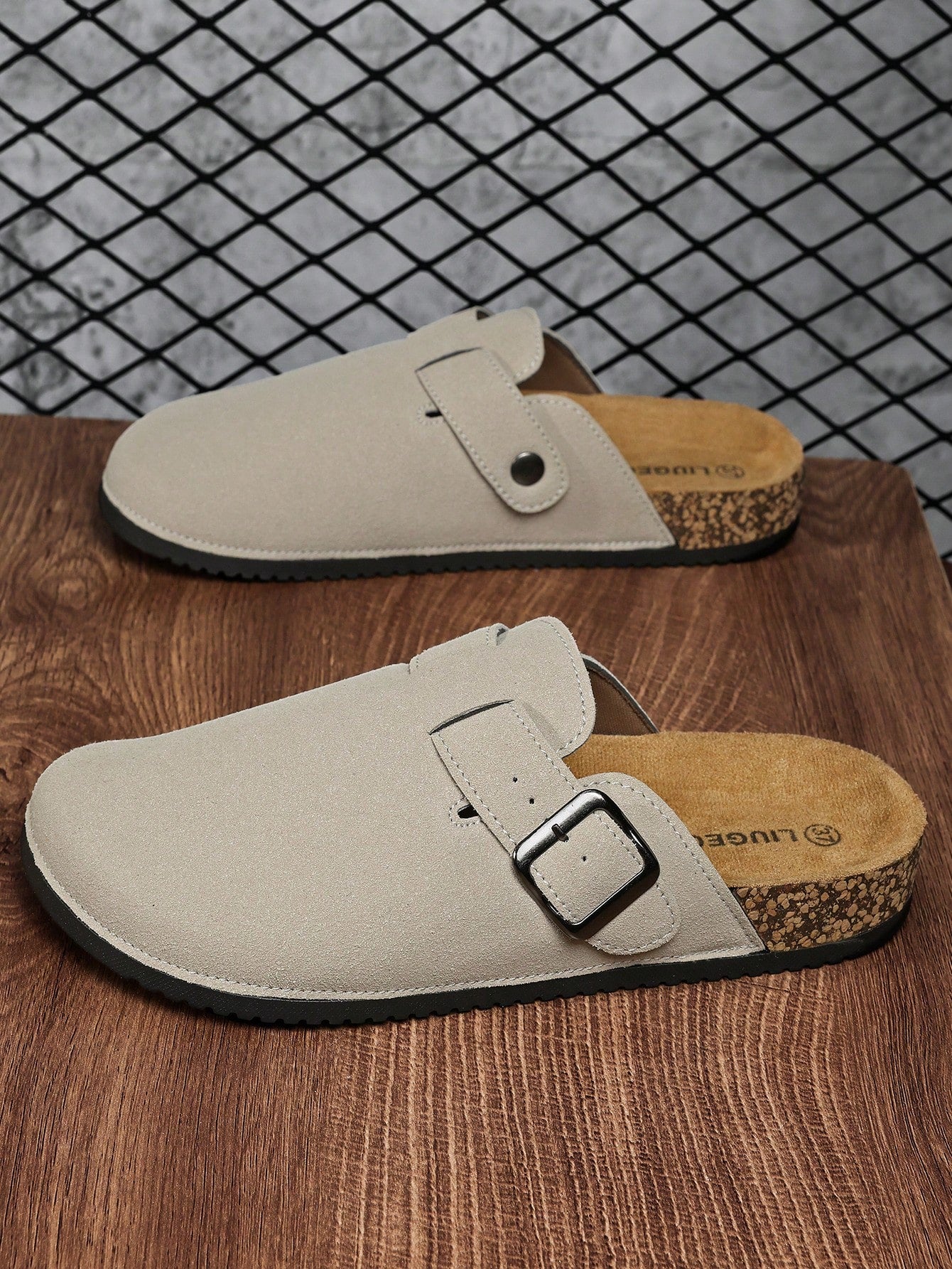 Men's Slip-On Mule Sandals, Soft Wood Casual Slippers
