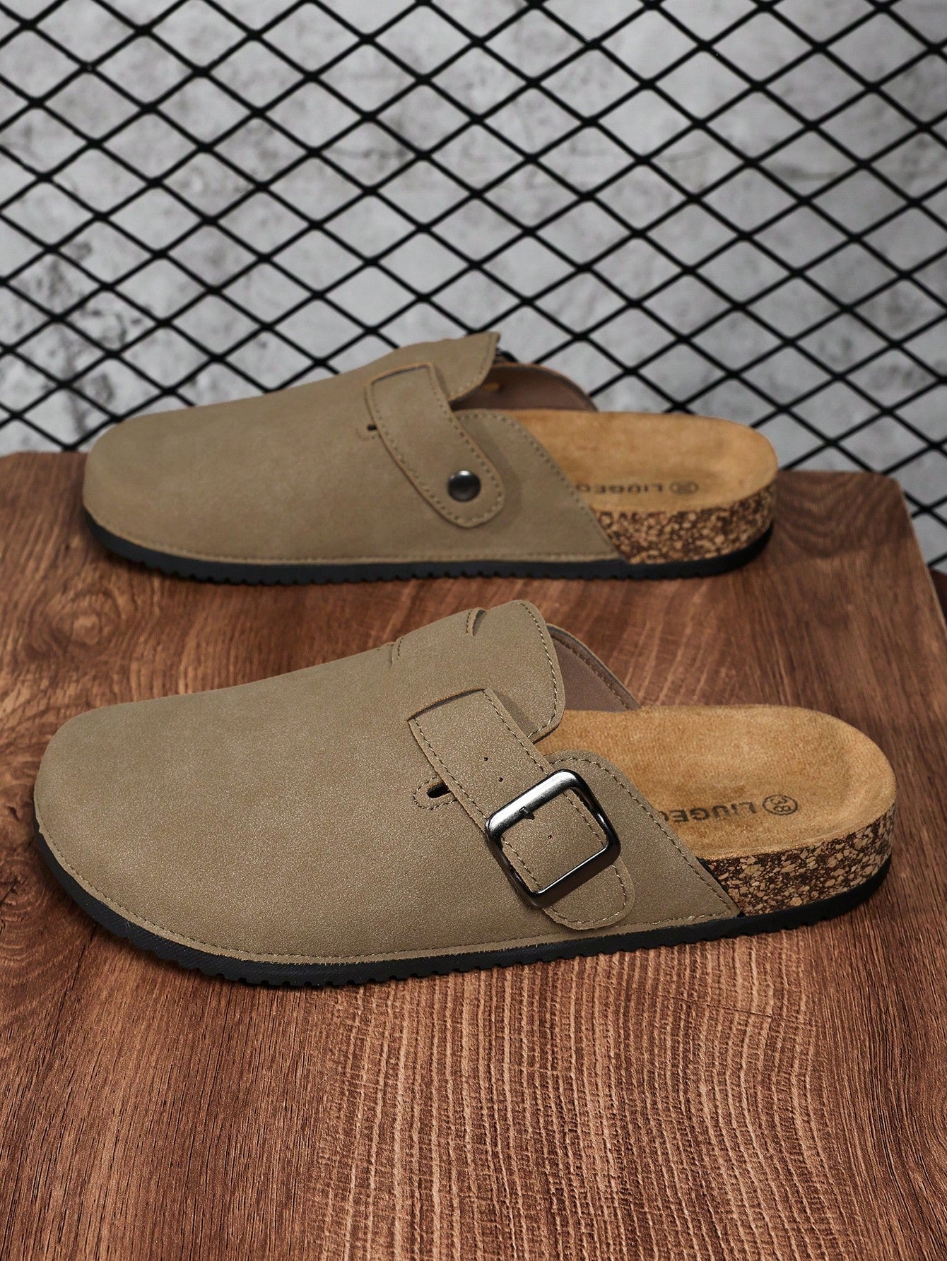 Men's Slip-On Mule Sandals, Soft Wood Casual Slippers