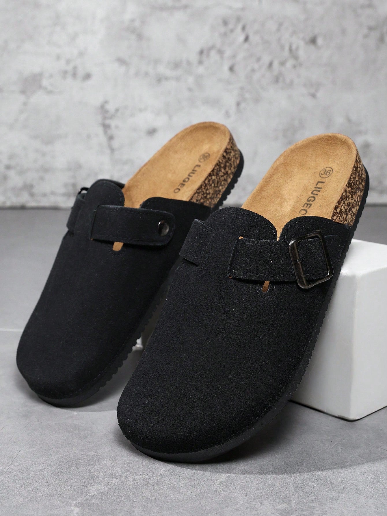 Men's Slip-On Mule Sandals, Soft Wood Casual Slippers