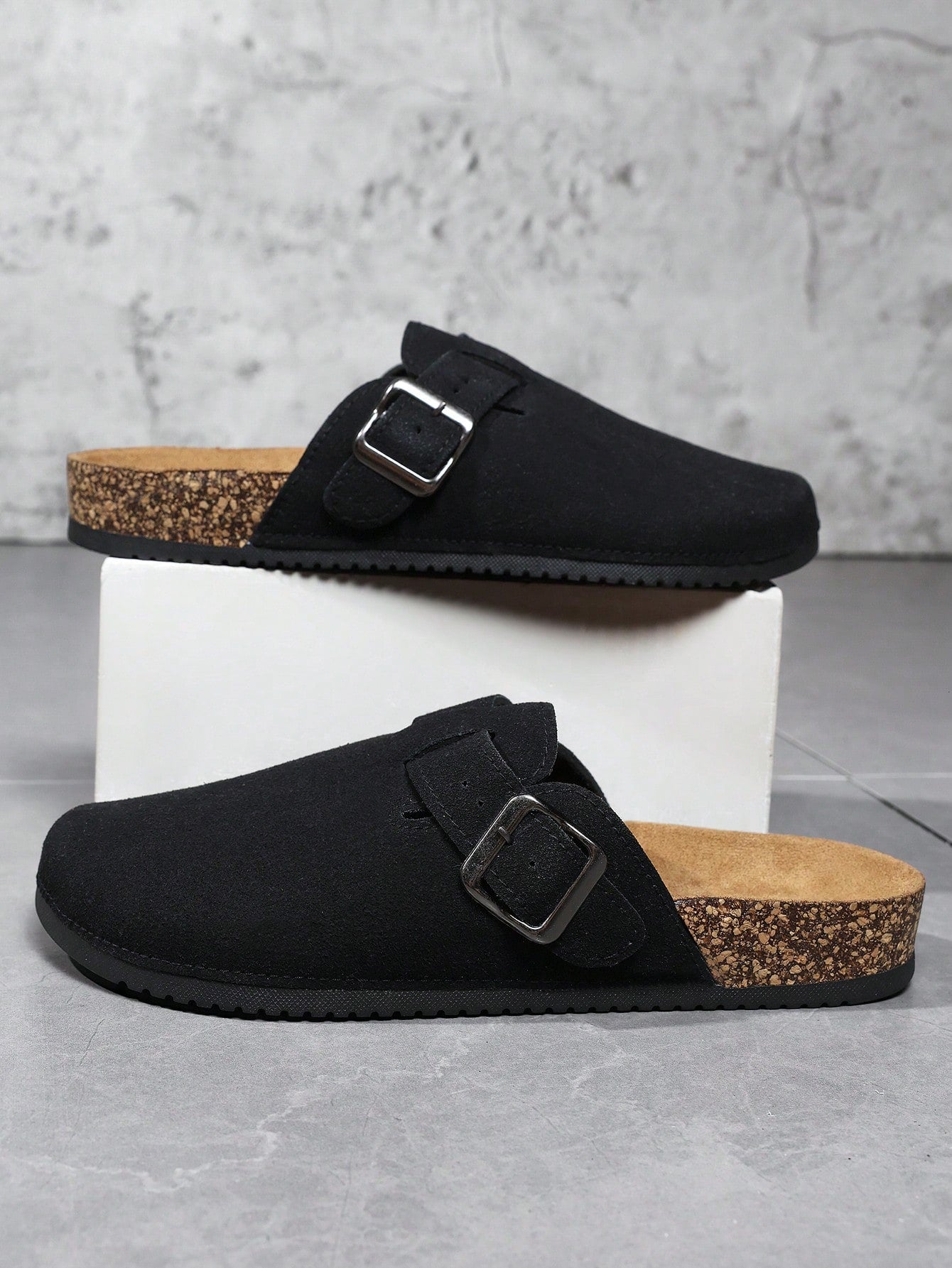 Men's Slip-On Mule Sandals, Soft Wood Casual Slippers