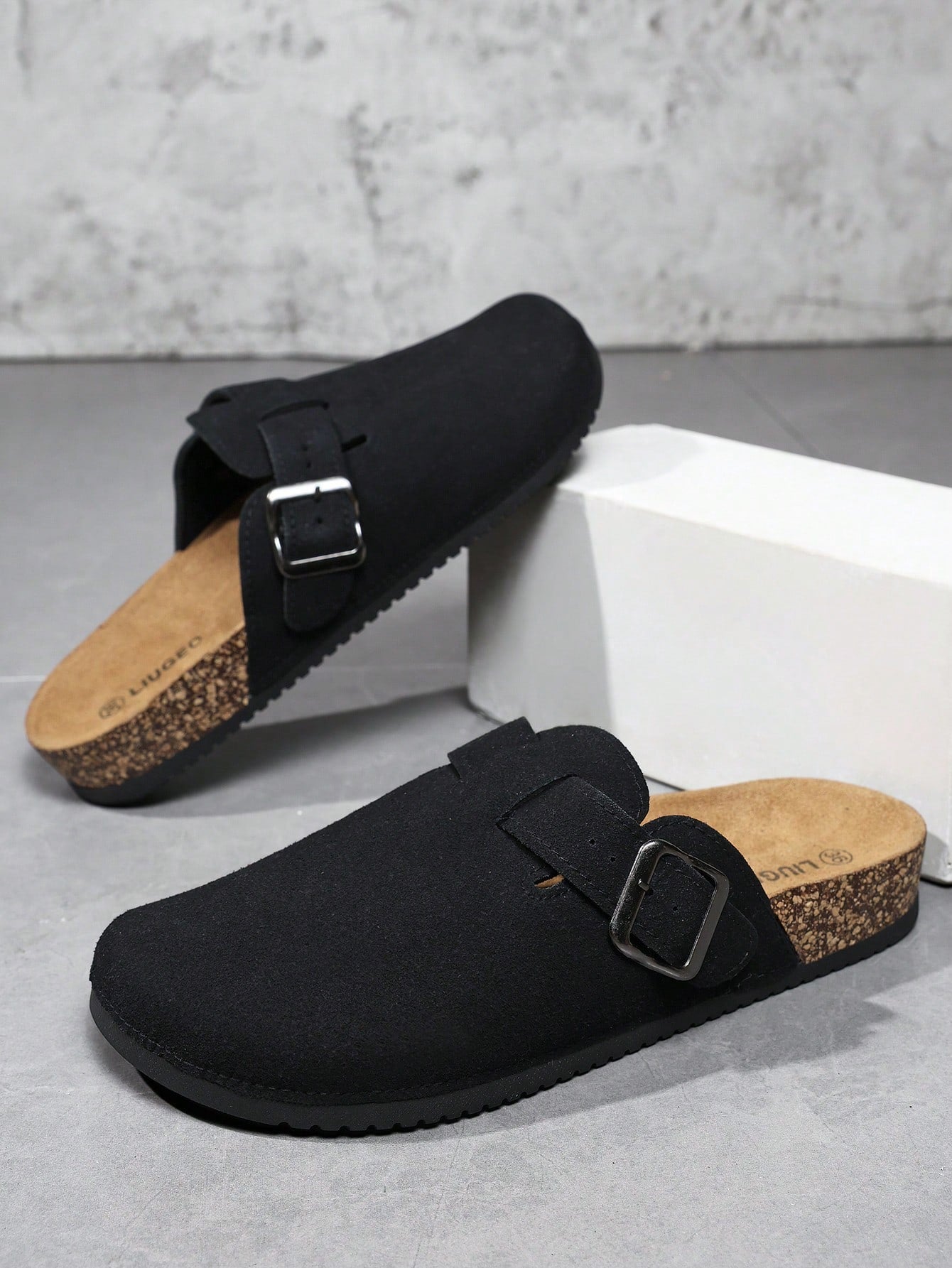 Men's Slip-On Mule Sandals, Soft Wood Casual Slippers