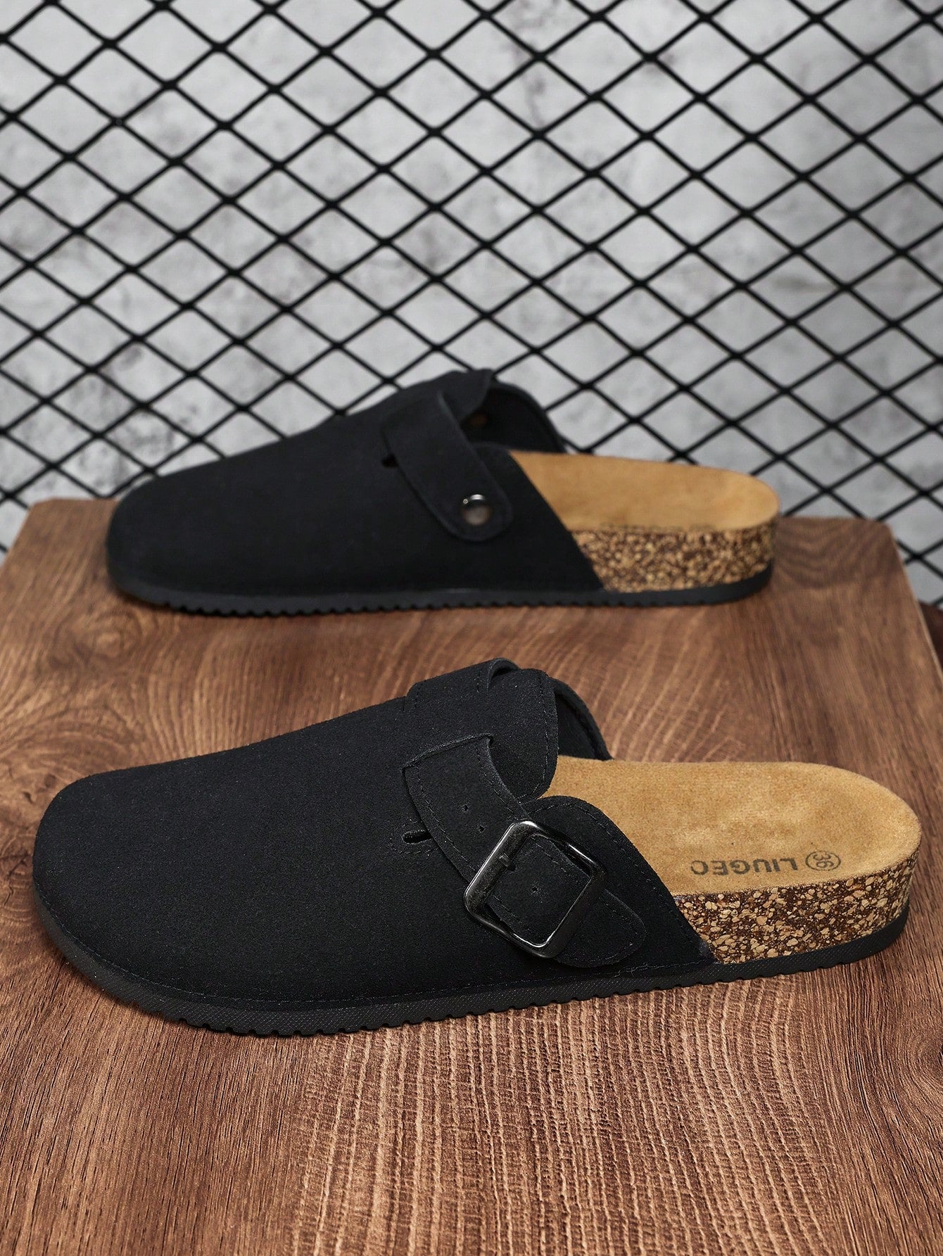 Men's Slip-On Mule Sandals, Soft Wood Casual Slippers