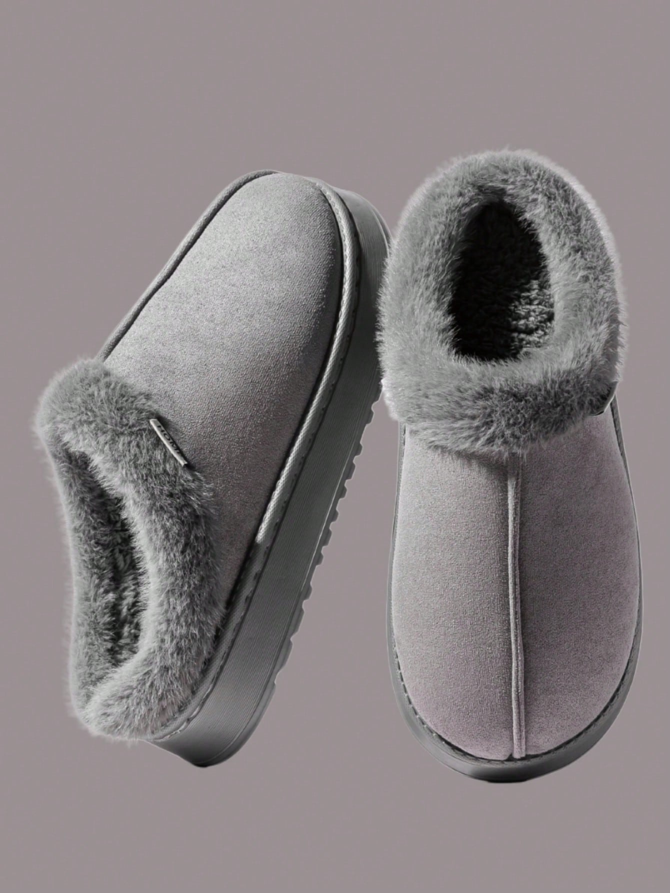 Fashionable & Cozy Men's Coffee Fuzzy Slippers