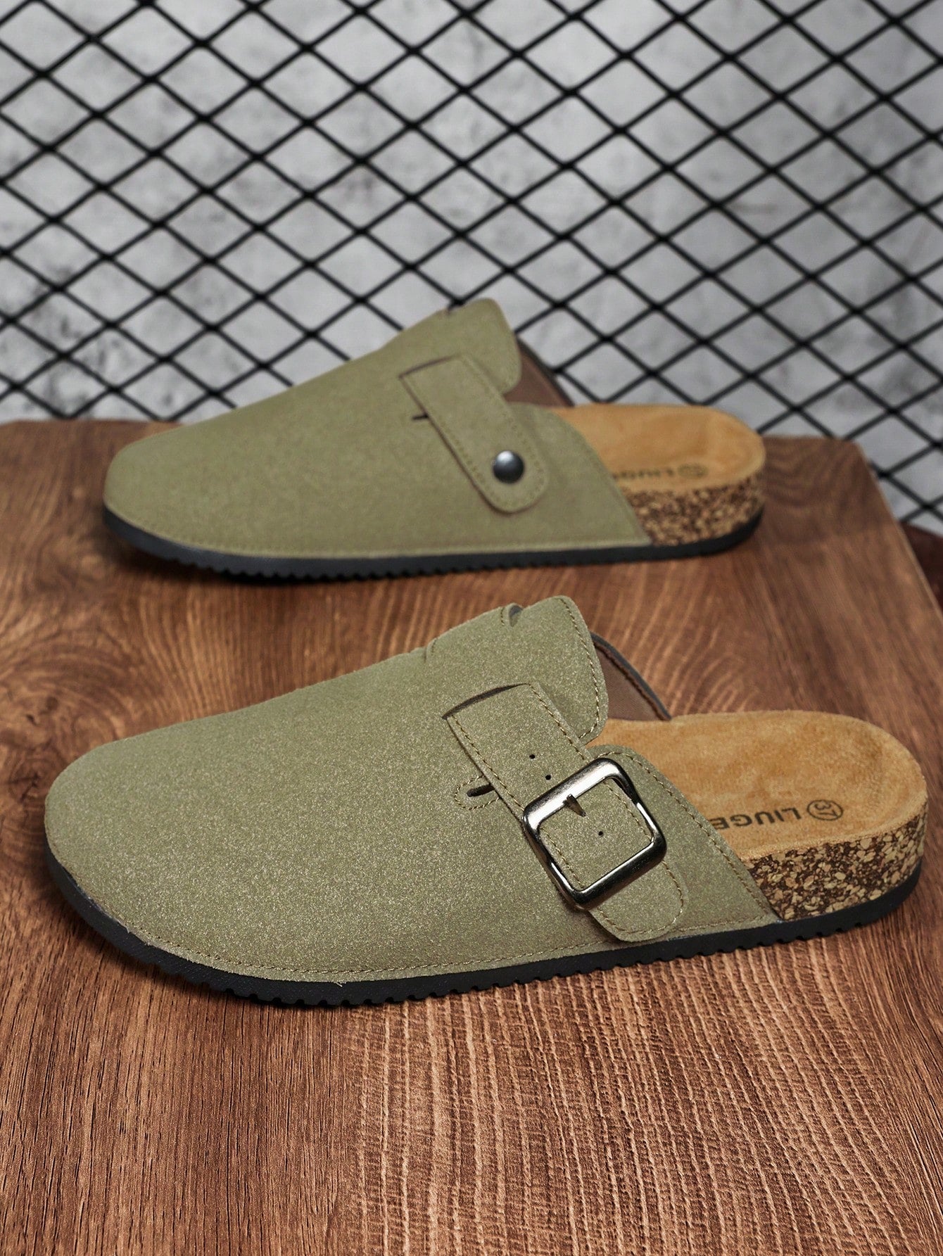 Men's Slip-On Mule Sandals, Soft Wood Casual Slippers