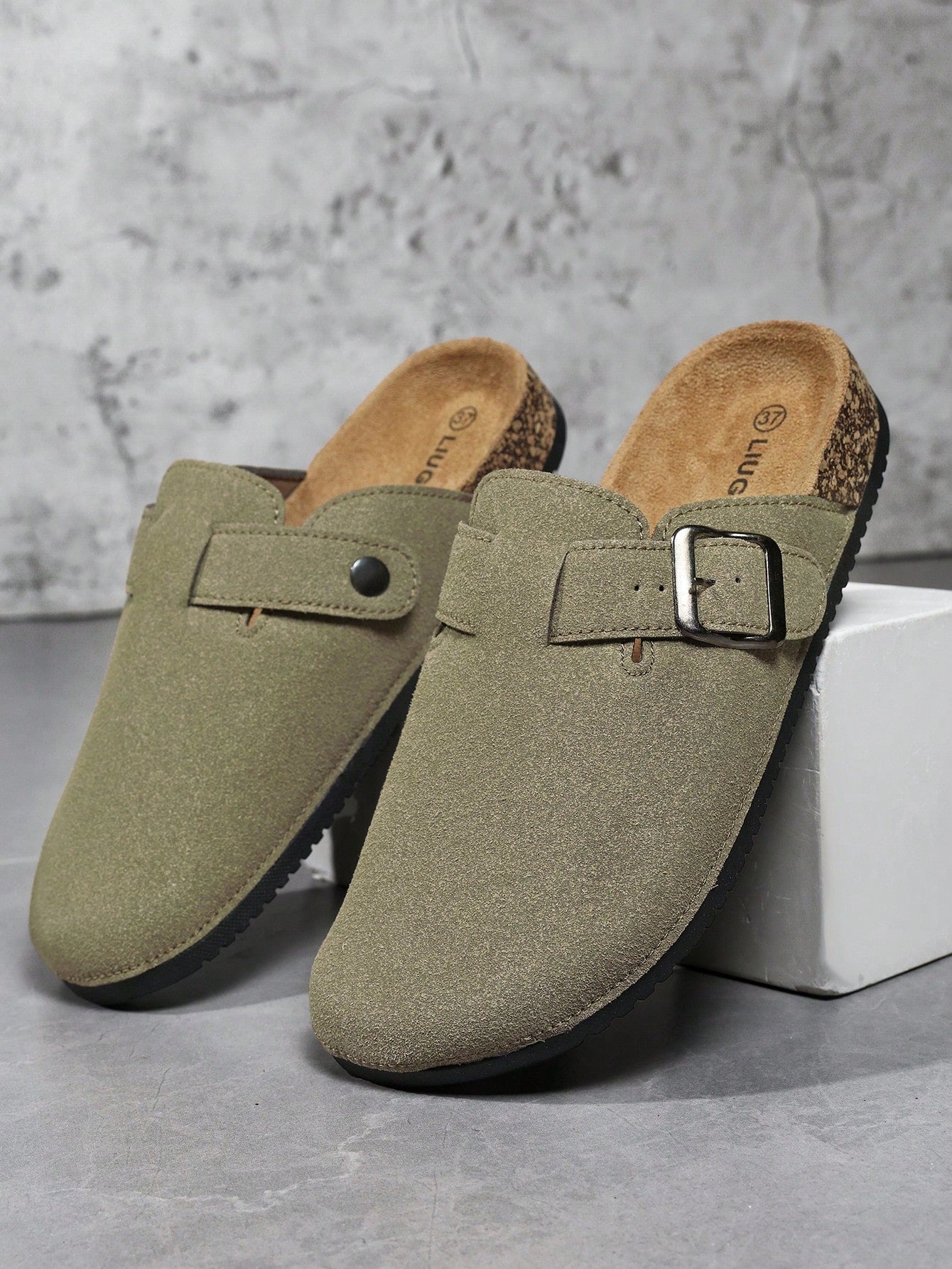 Men's Slip-On Mule Sandals, Soft Wood Casual Slippers