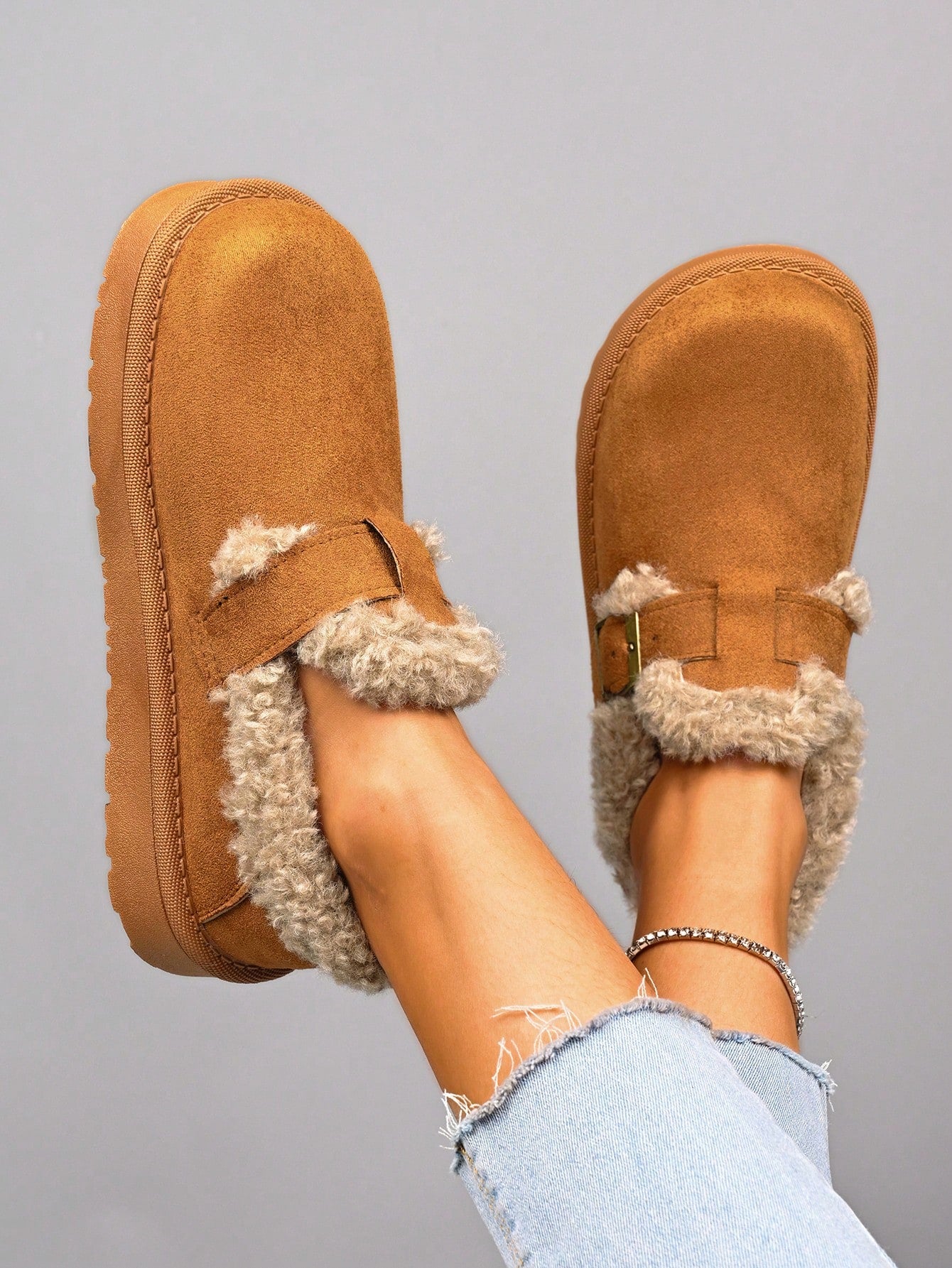Women's Thick Sole Anti-Slip Snow Boots, Warm And Comfortable Casual Fashion
